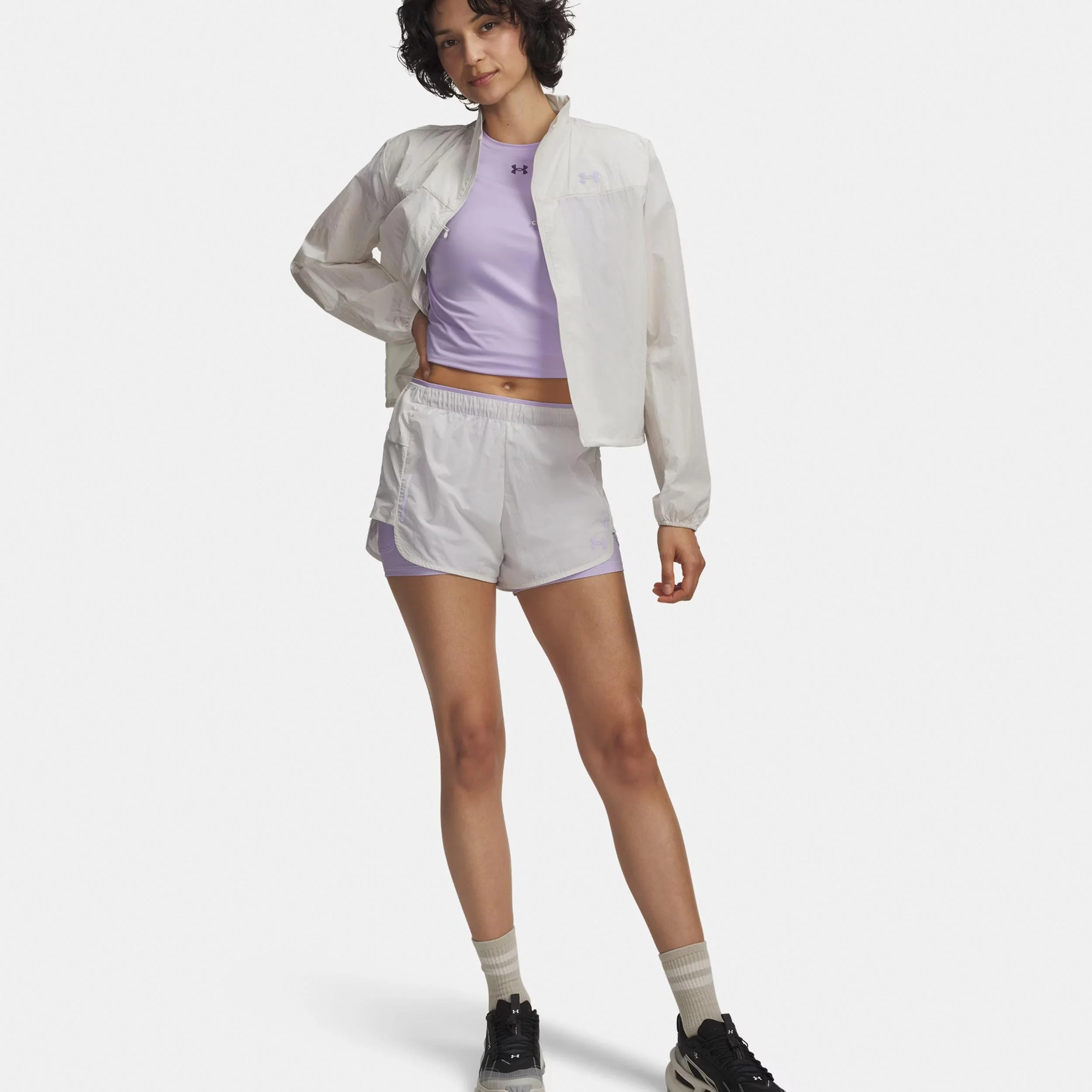 Explor Trail Ultra Lined  Laufshorts Damen-weiß, lila - Image 4