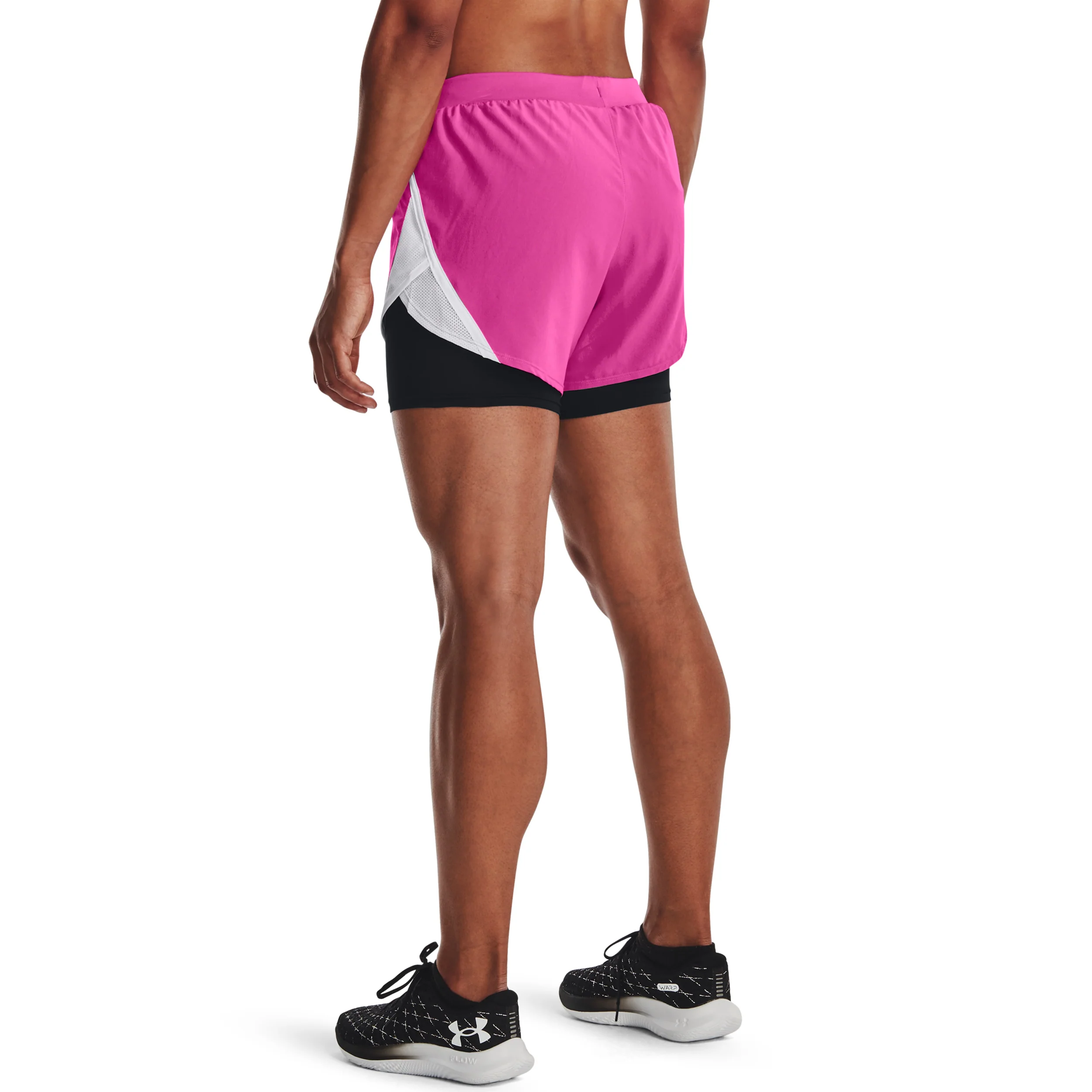 Fly By 2.0 2in1 Shorts Damen-Pink,Weiß - Image 4