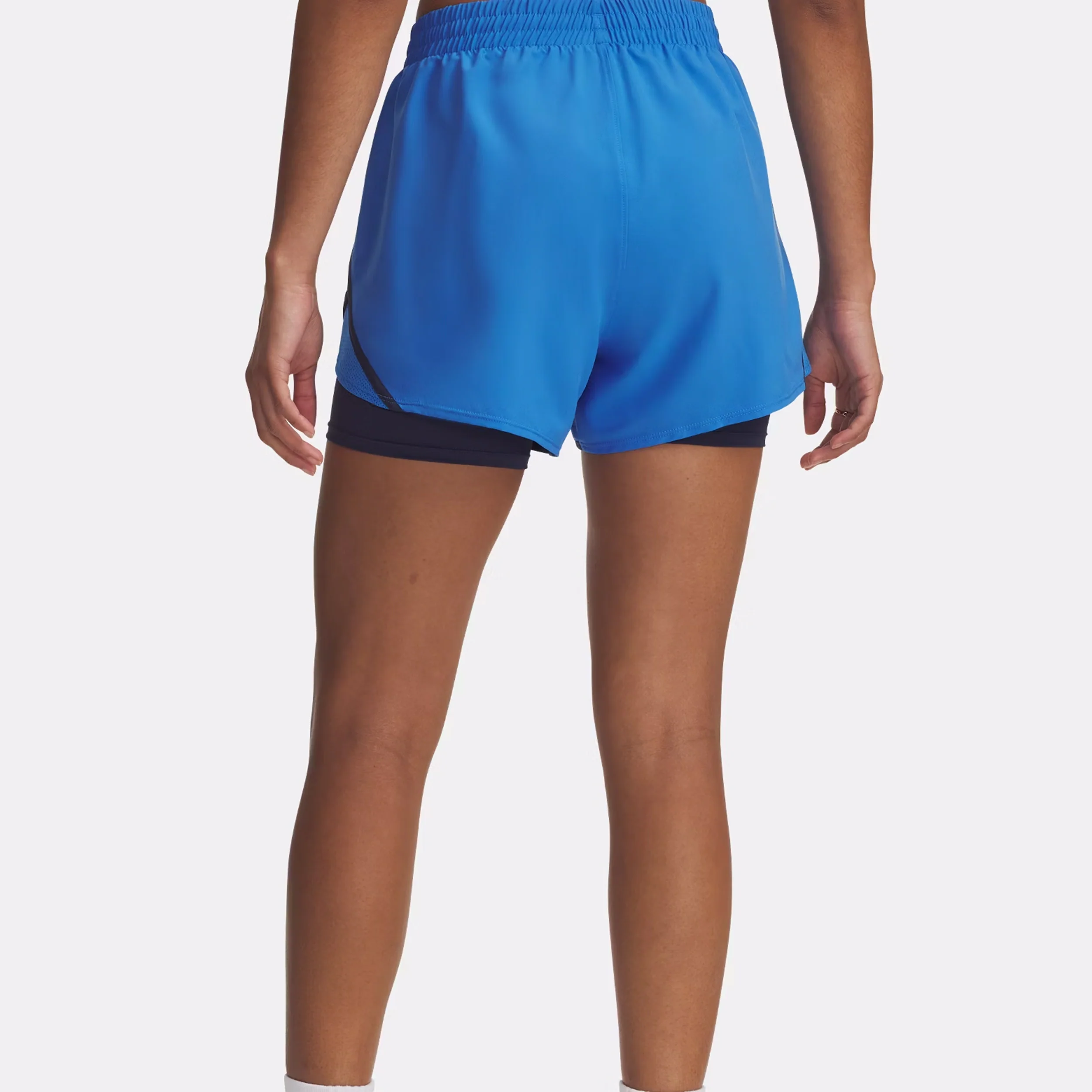 Fly By 2in1 Laufshorts Damen - blau, dunkelblau - Image 3