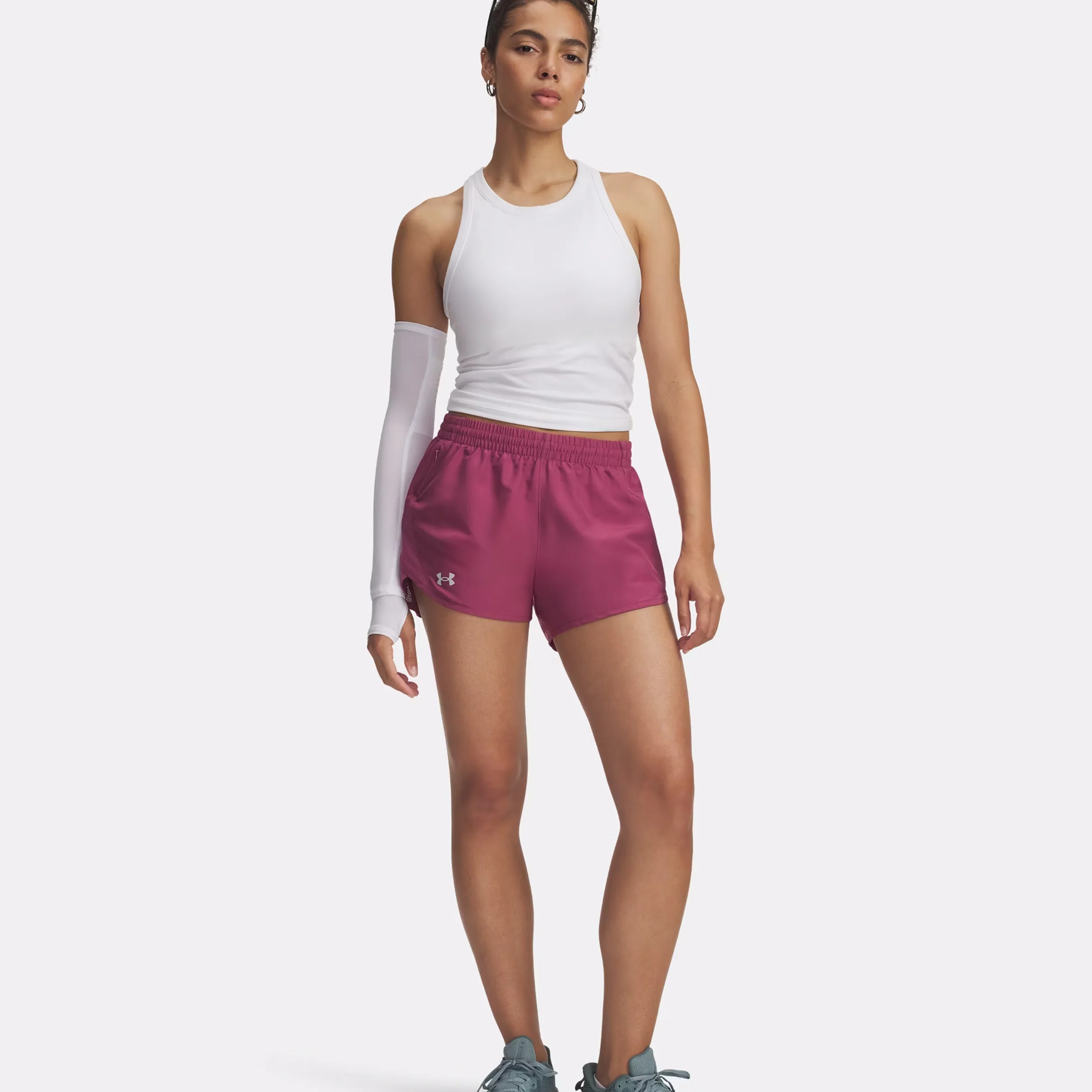 Fly By 3in Laufshorts Damen - rosa, rosa - Image 3