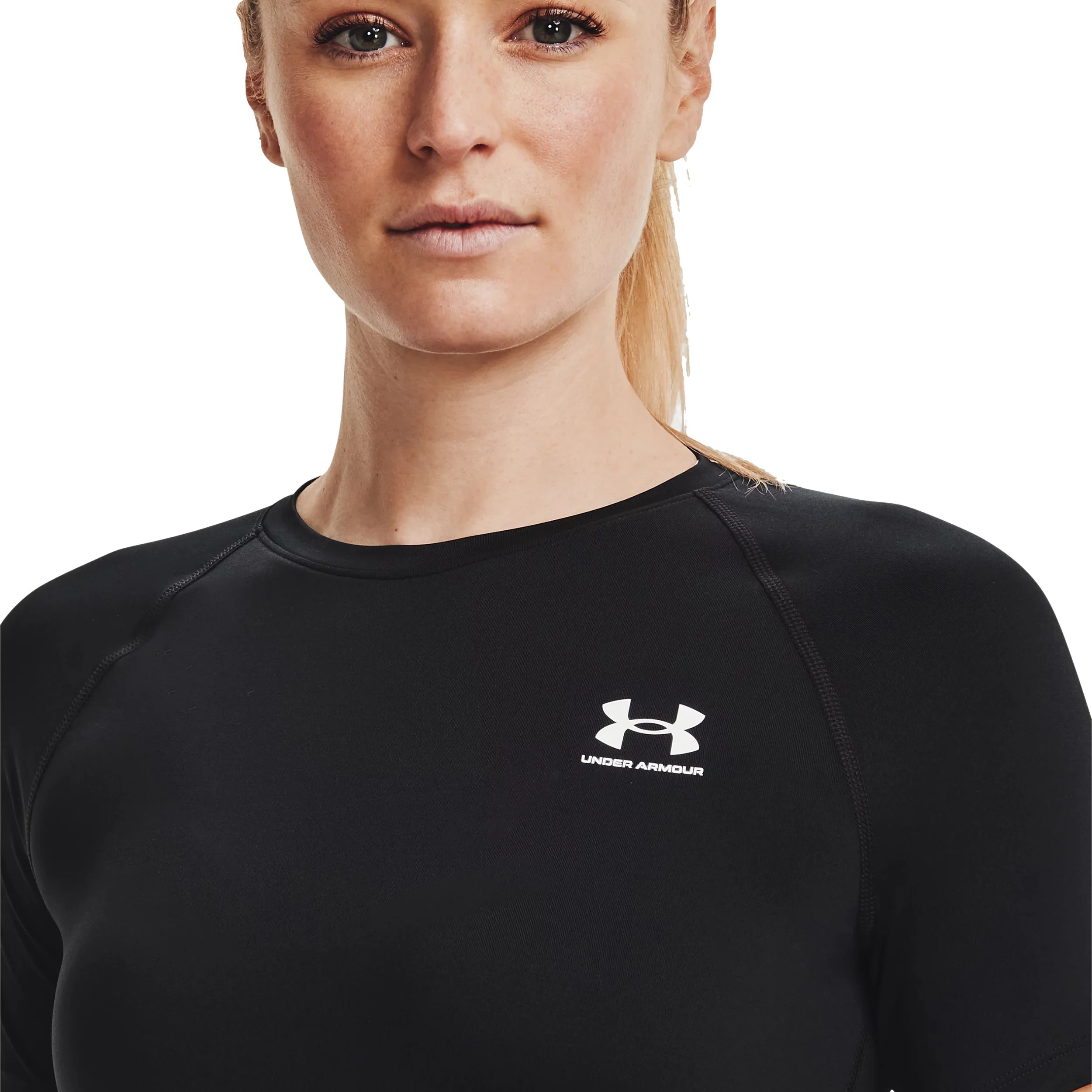 Heatgear Authentics Comp T-Shirt Damen-Schwarz - Image 3