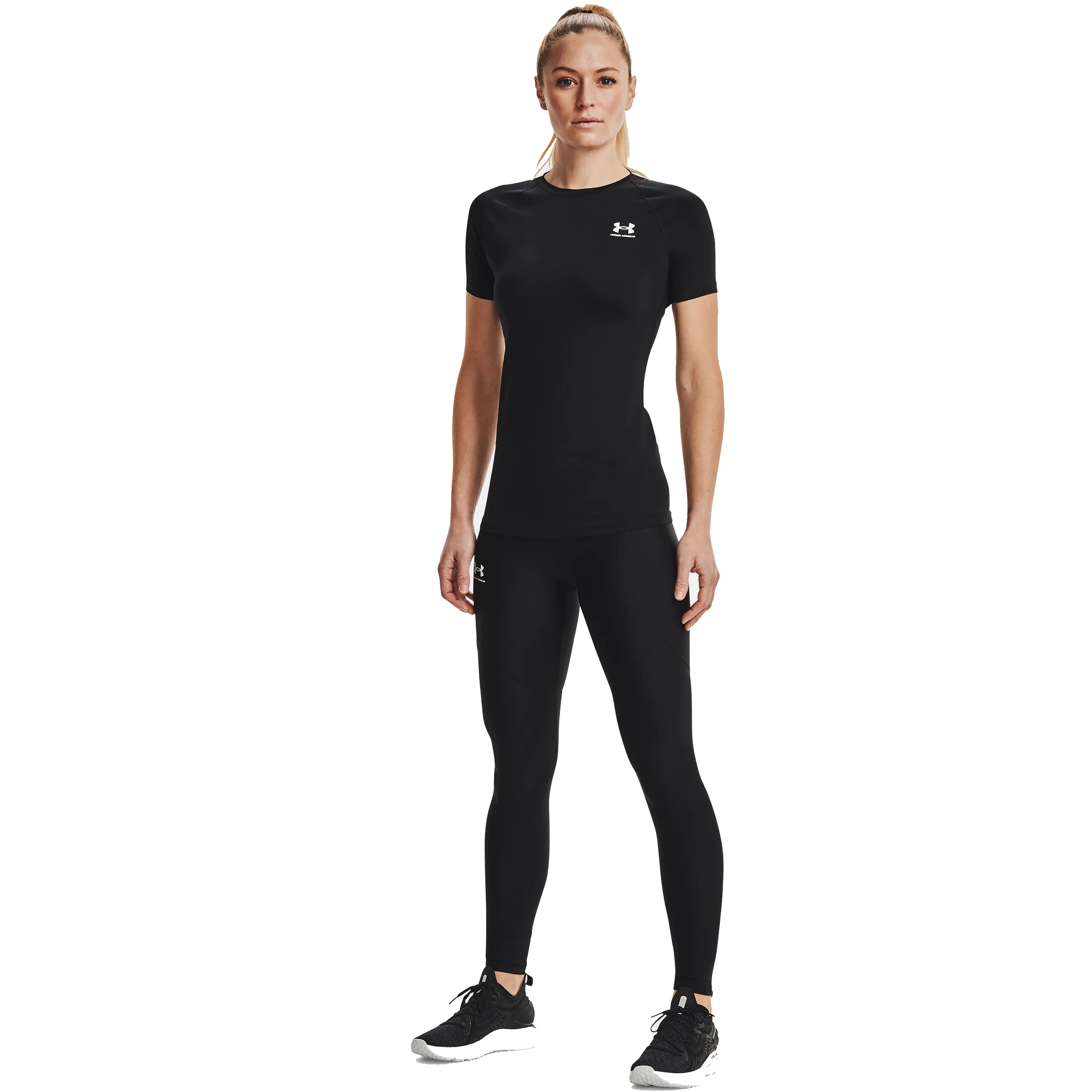Heatgear Authentics Comp T-Shirt Damen-Schwarz - Image 4