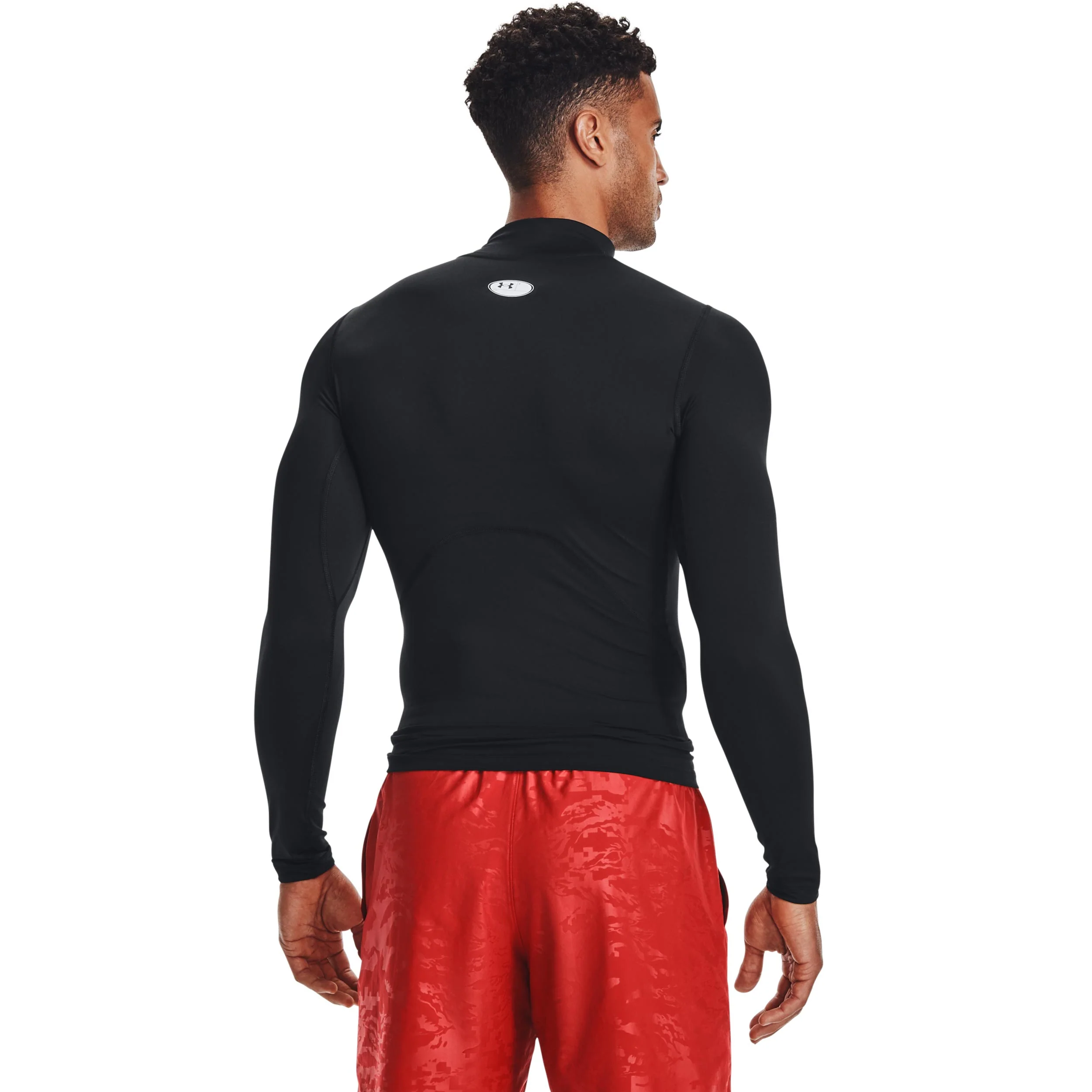Heatgear Comp Mock Longsleeve Herren-Schwarz - Image 4