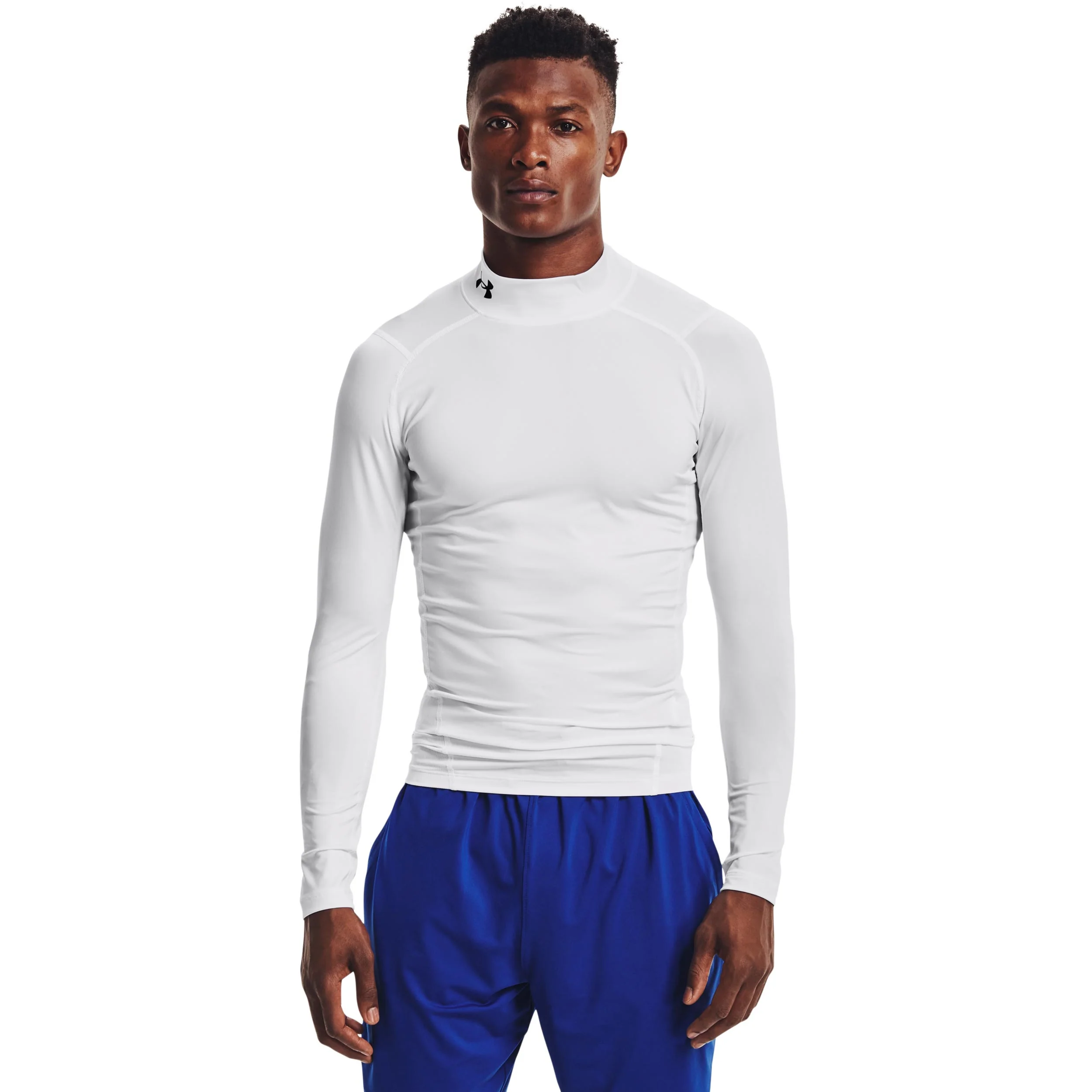 Heatgear Comp Mock Longsleeve Herren-Weiß - Image 3