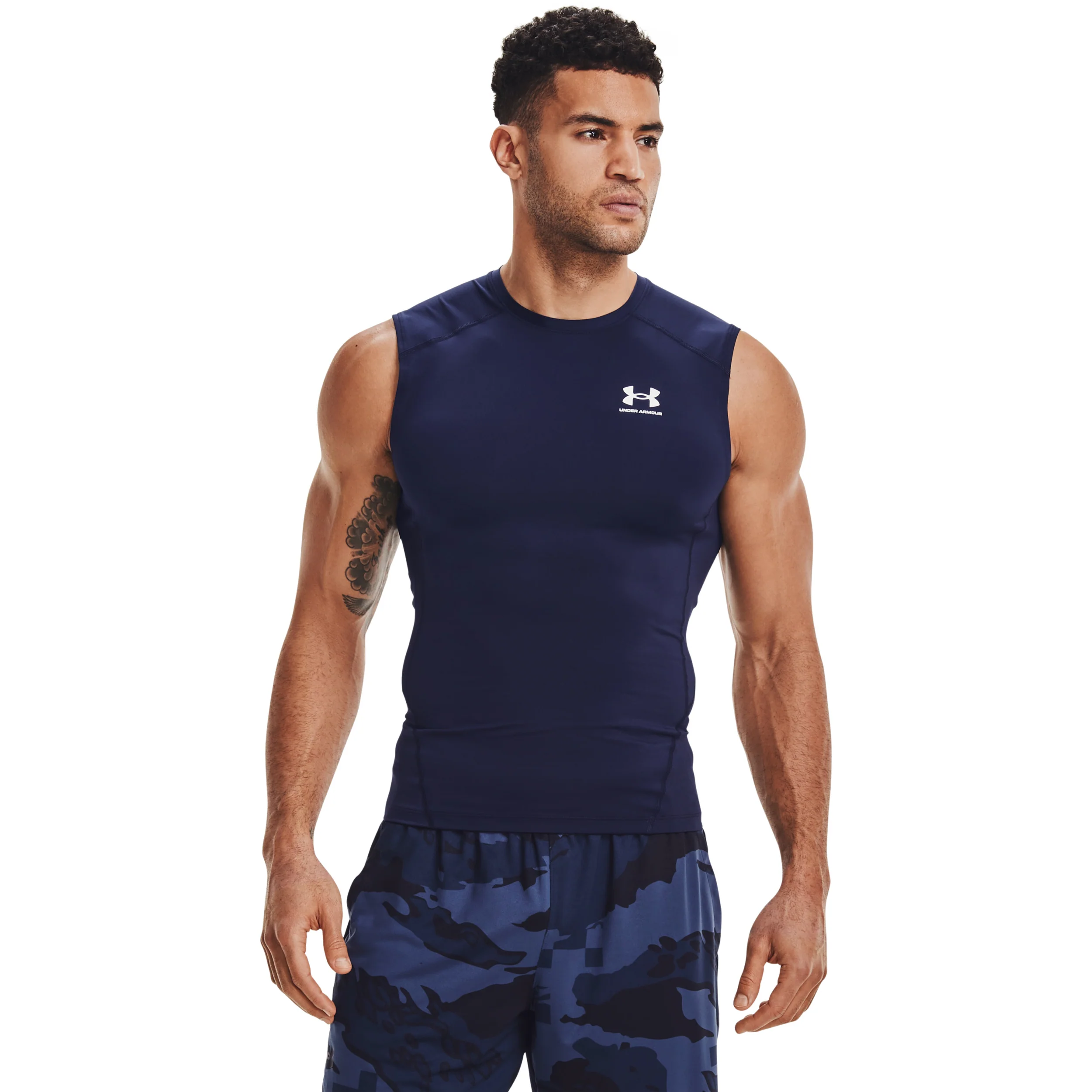 Heatgear Comp Tank-Top Herren-Dunkelblau,Weiß - Image 3