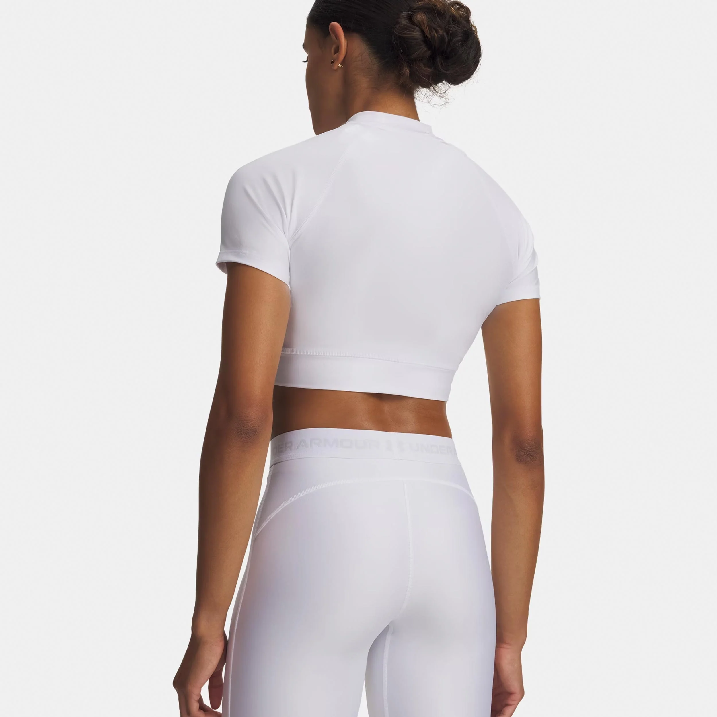 HeatGear Crop T-Shirt Damen-weiß, grau - Image 2