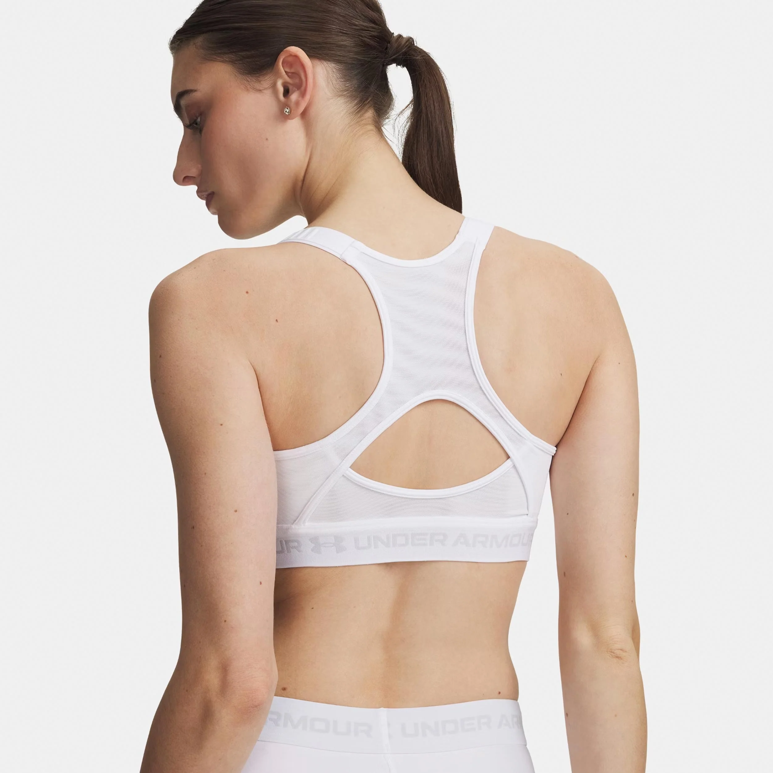 HeatGear High Sport-BH Damen-weiß, grau - Image 2