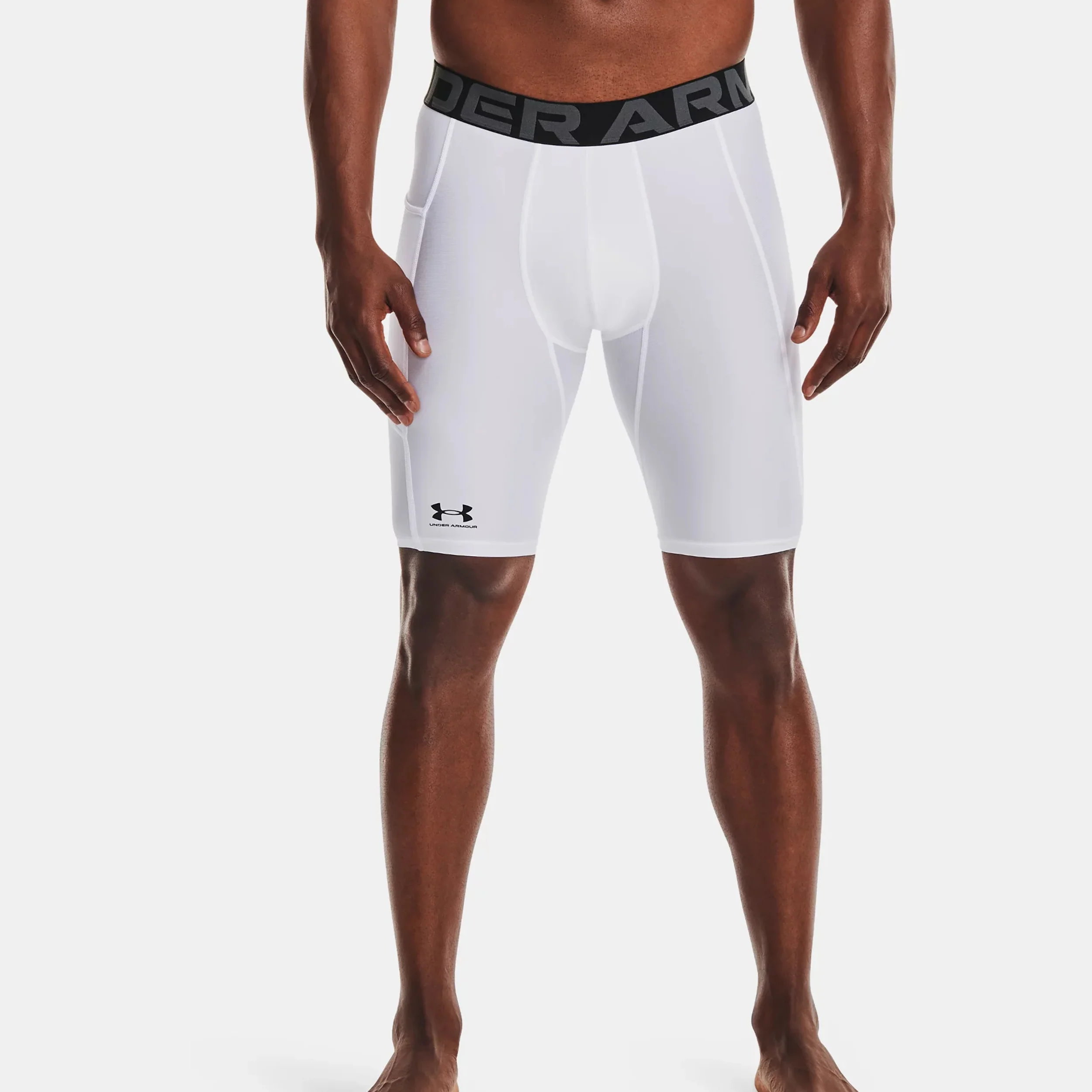 Heatgear Long Shorts Herren-Weiß - Image 3