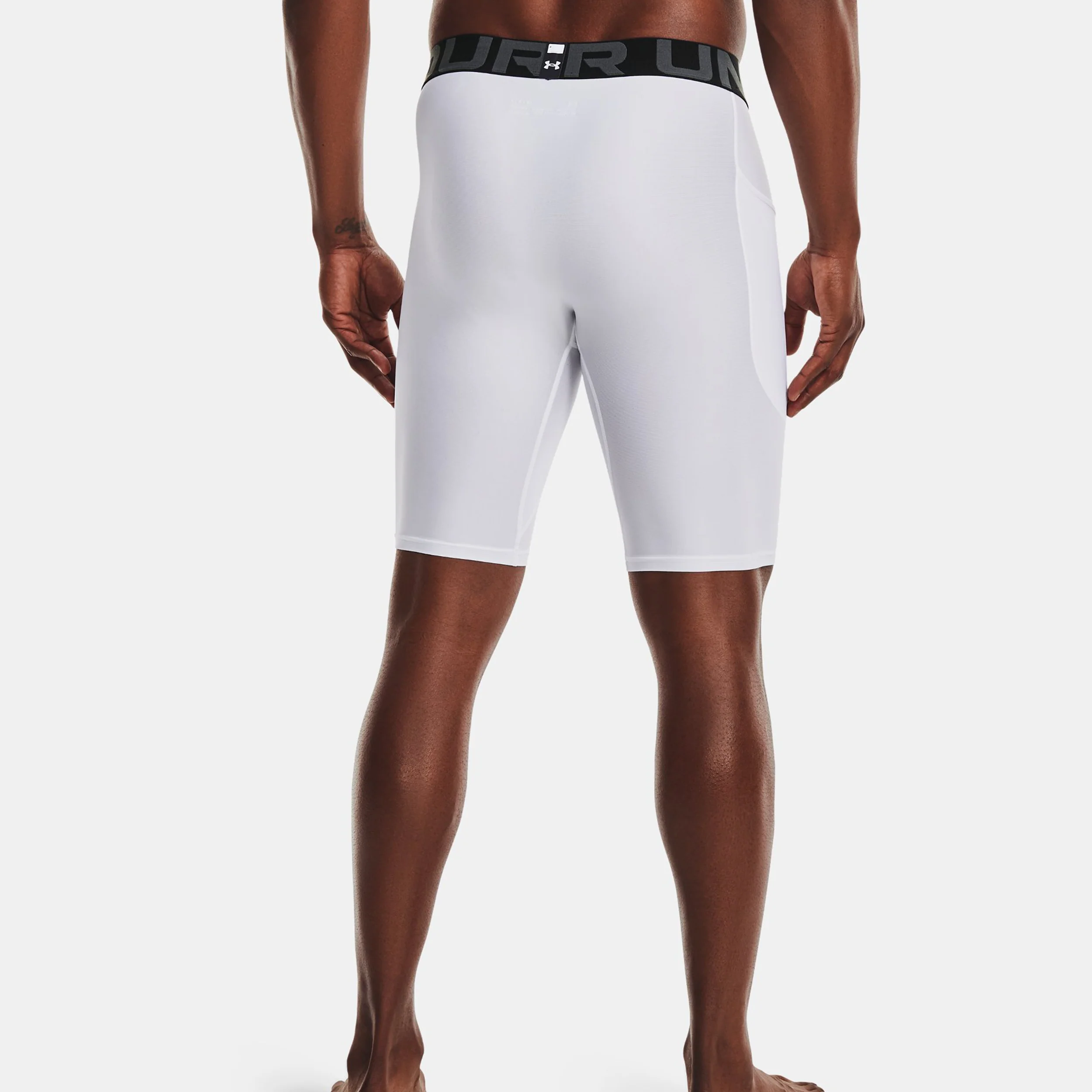 Heatgear Long Shorts Herren-Weiß - Image 4