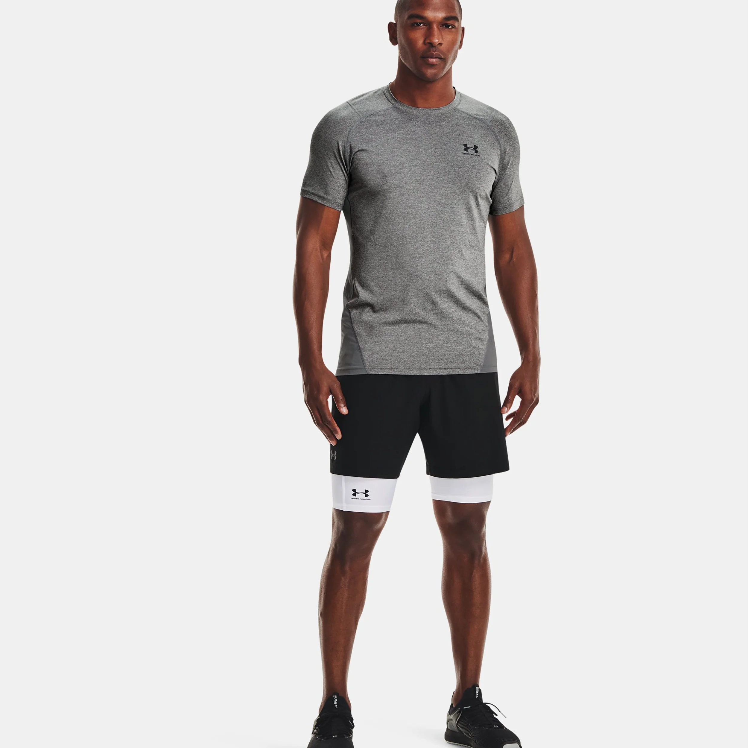 Heatgear Long Shorts Herren-Weiß - Image 5