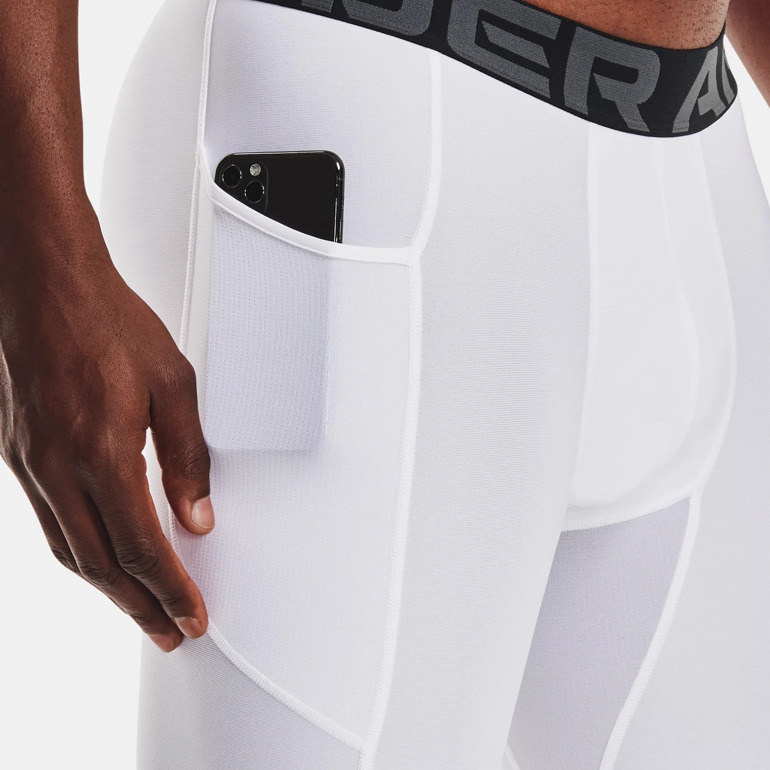 Heatgear Long Shorts Herren-Weiß - Image 6
