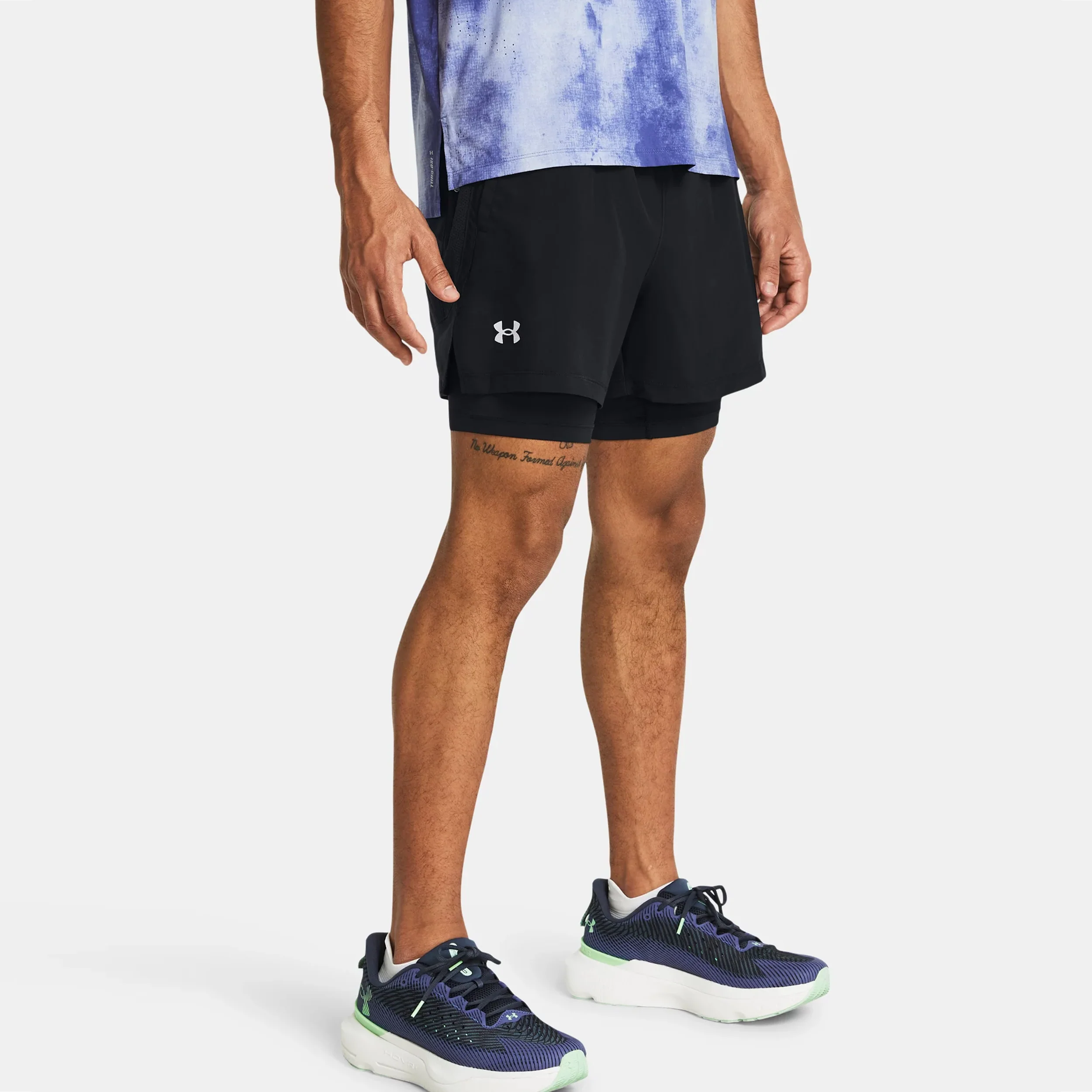 Launch 5 Inch 2-in-1 Laufshorts Herren-Schwarz - Image 3