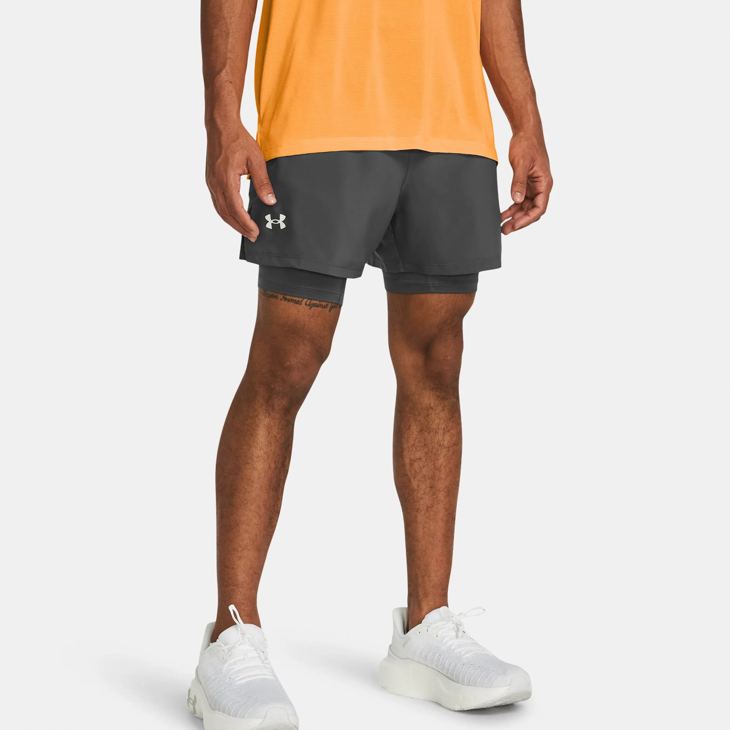 Launch 5in 2in1  Laufshorts Herren-dunkelgrau, dunkelgrau - Image 3