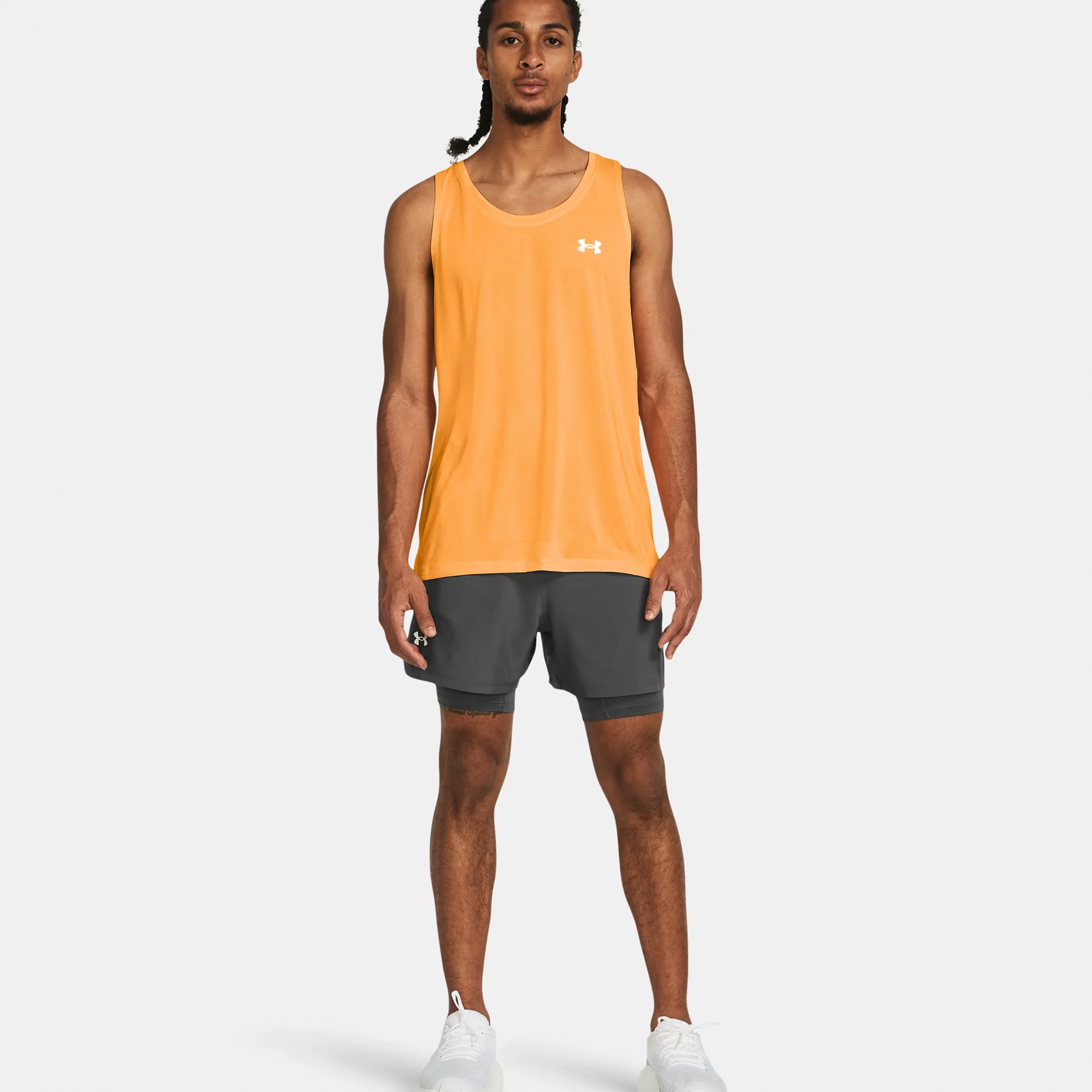 Launch 5in 2in1  Laufshorts Herren-dunkelgrau, dunkelgrau - Image 5