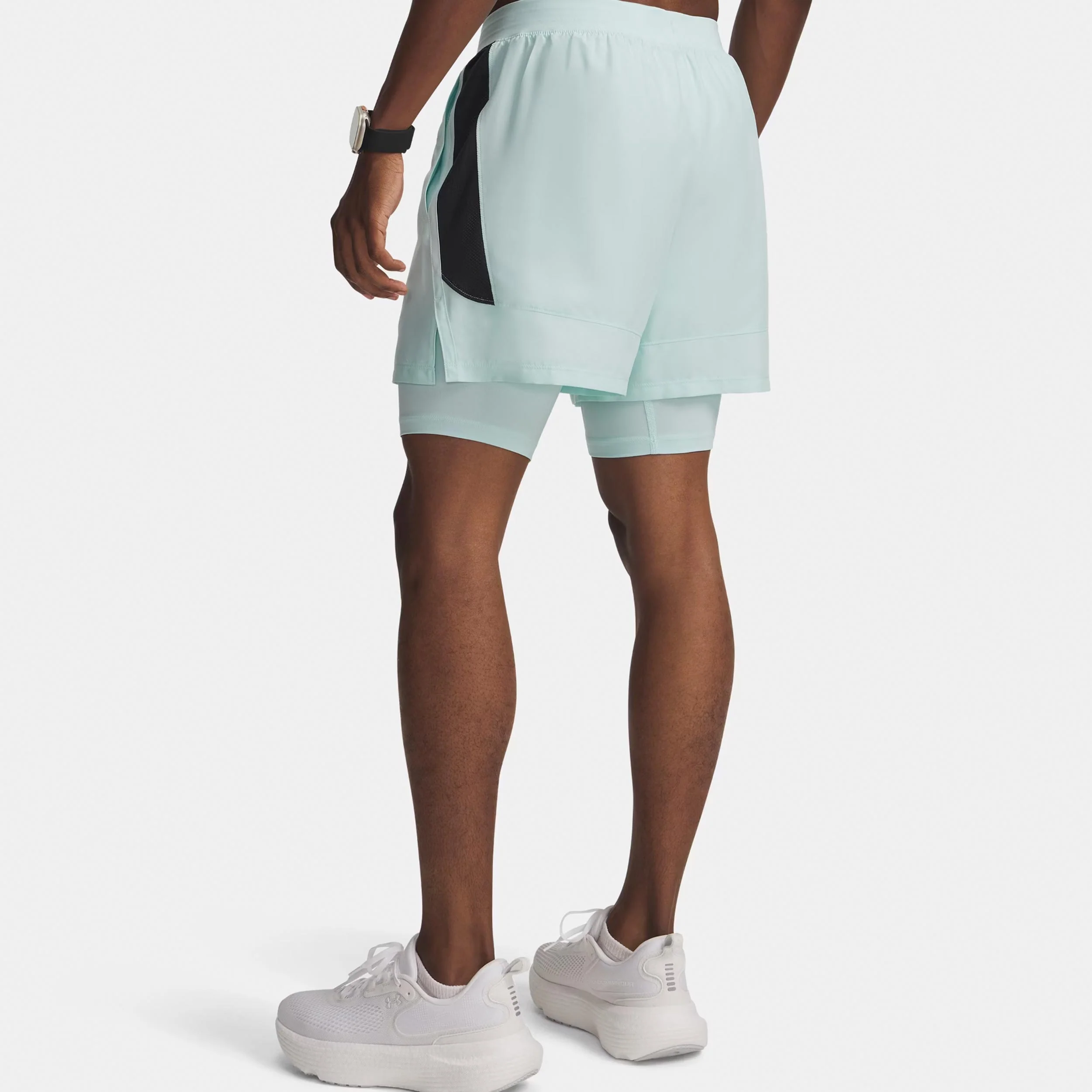 Launch 5in 2in1  Laufshorts Herren-mint, schwarz - Image 2