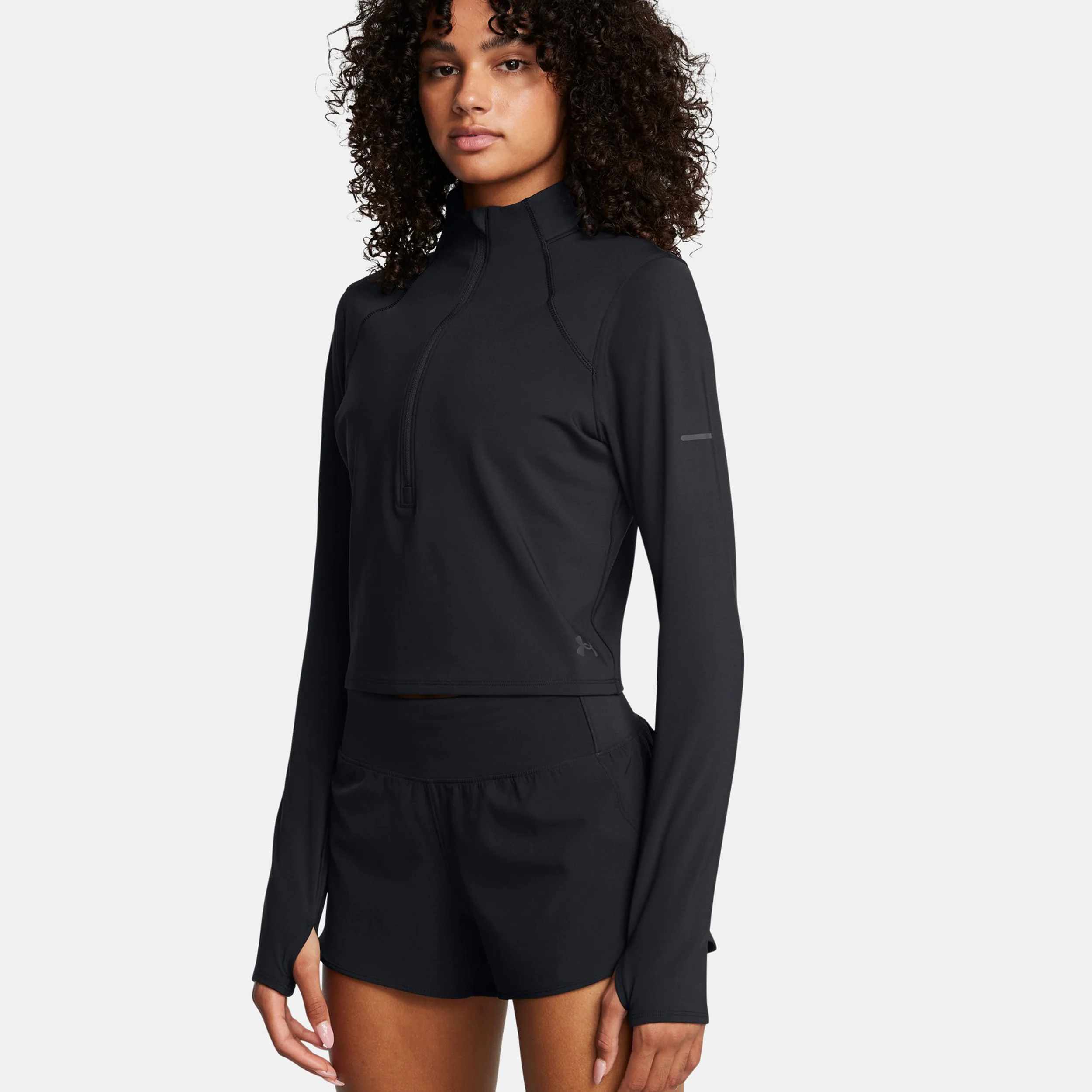 Launch Elite Half Zip Laufshirt Damen-Schwarz - Image 3