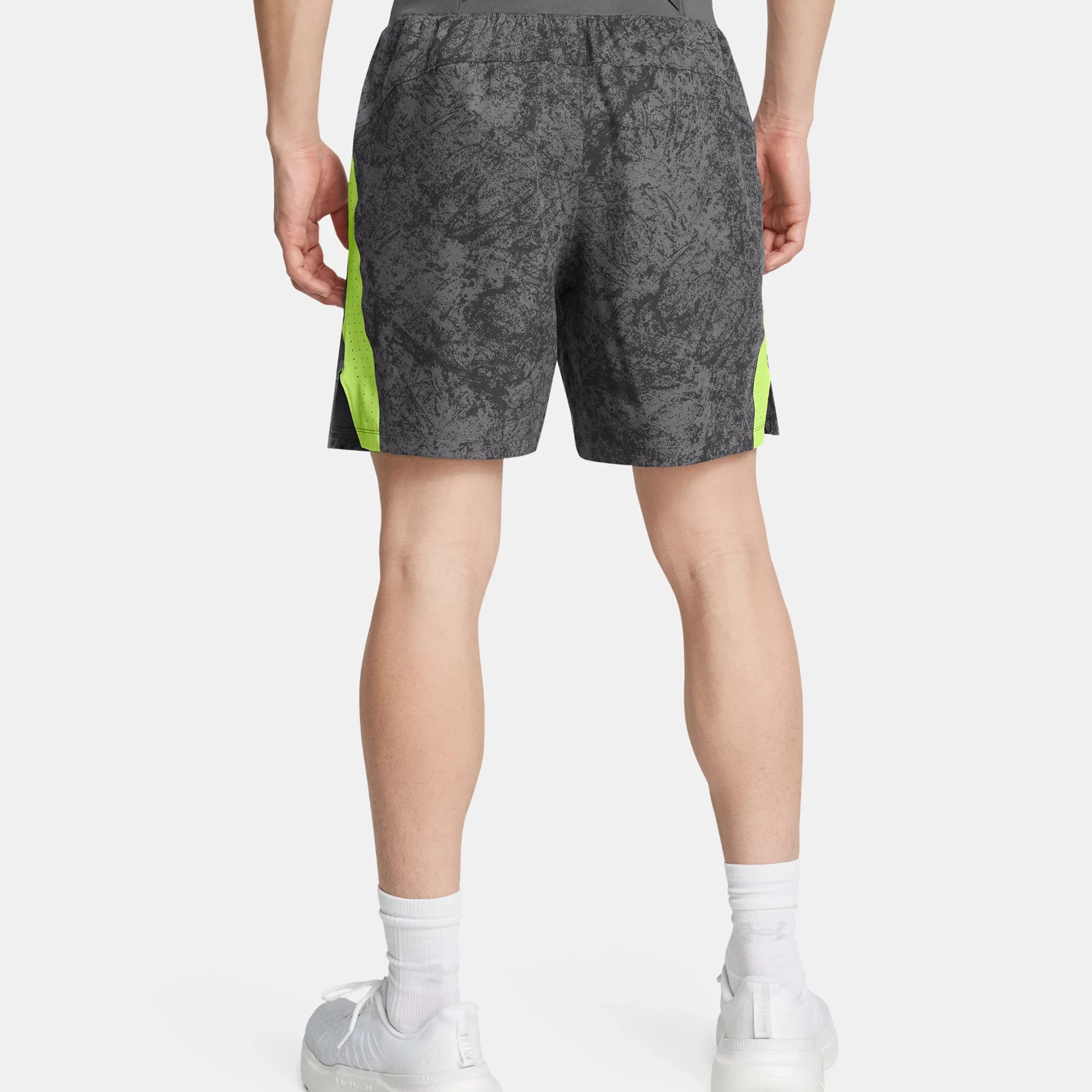 Launch Pro 7in Printed Laufshorts Herren-Grau,Grün - Image 4
