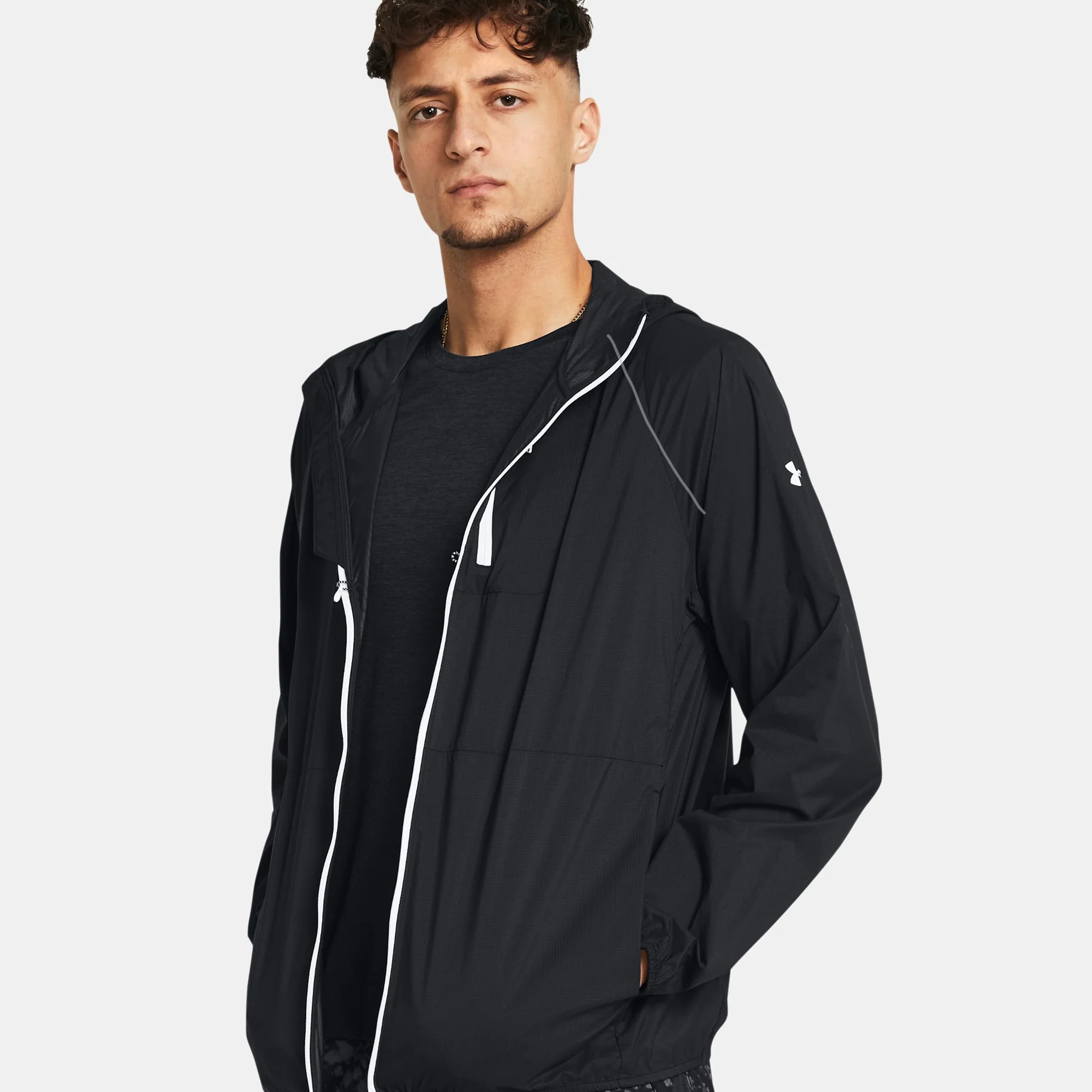 Phantom Windbreaker Laufjacke Herren-Schwarz,Weiß - Image 3