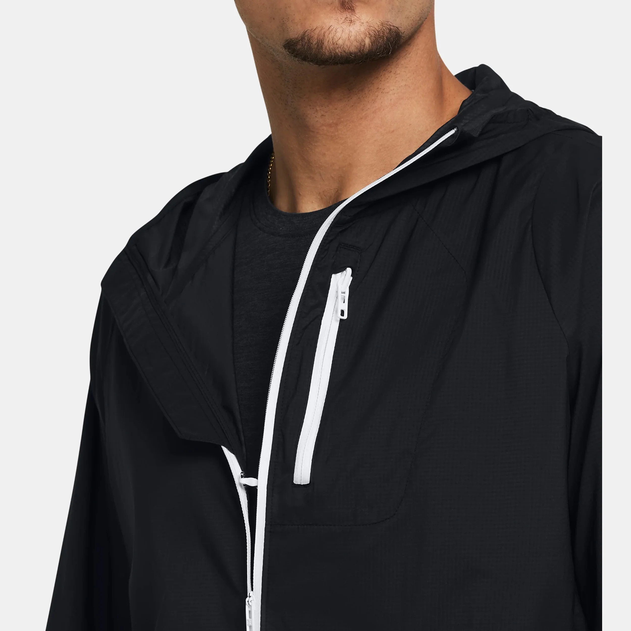 Phantom Windbreaker Laufjacke Herren-Schwarz,Weiß - Image 5