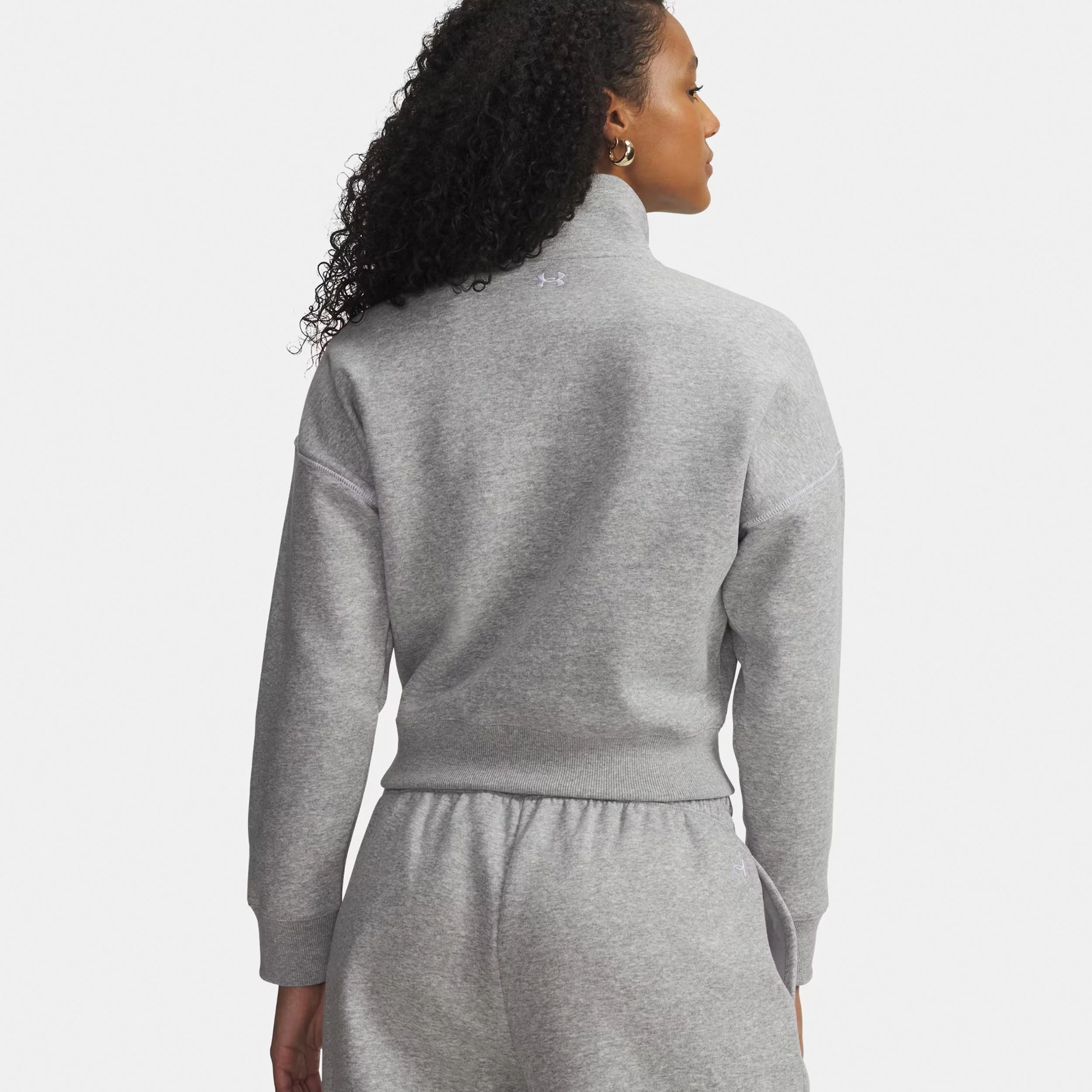 Rival Fleece Script Halfzip Sweatshirt Damen - grau, weiß - Image 2