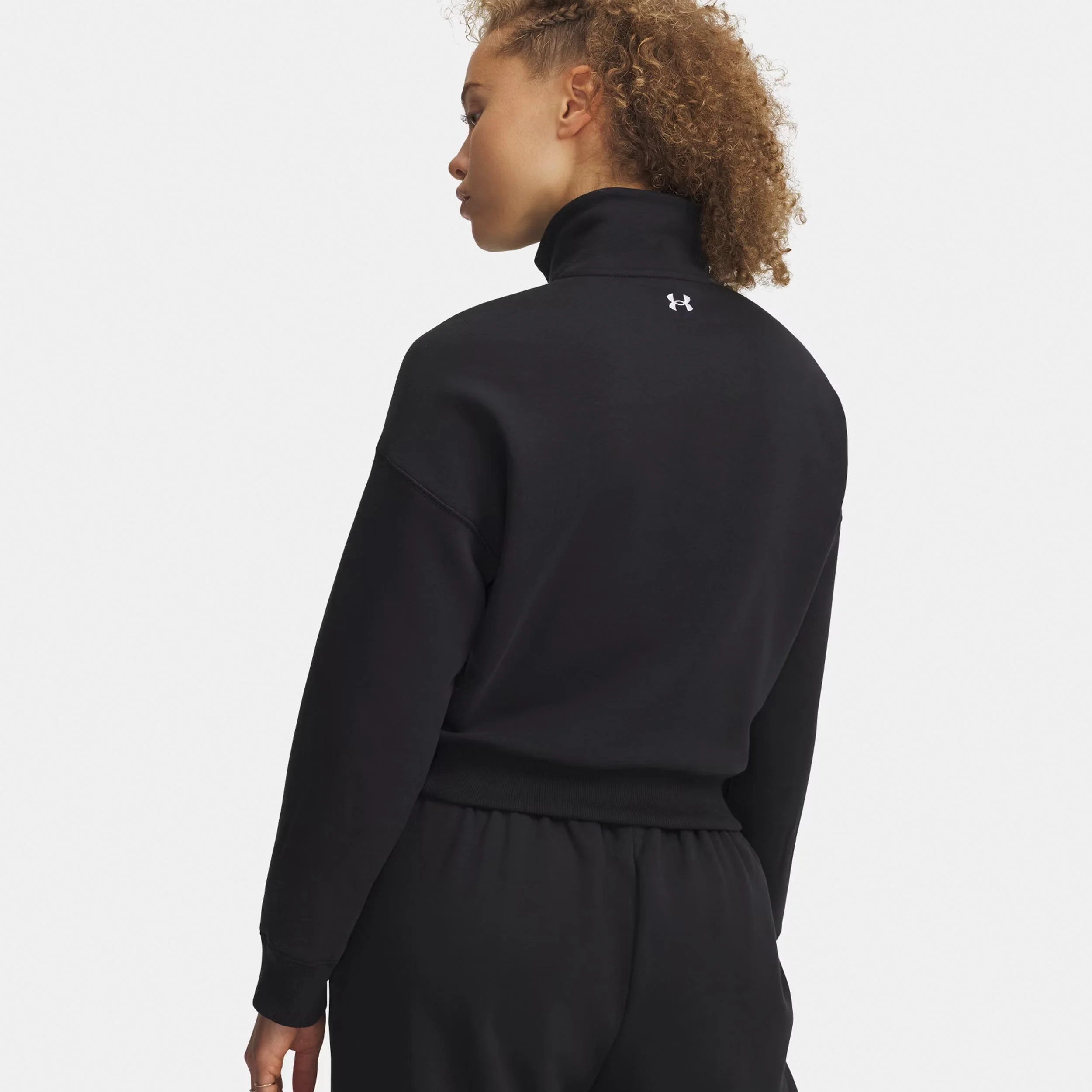 Rival Fleece Script Halfzip Sweatshirt Damen - schwarz, weiß - Image 2