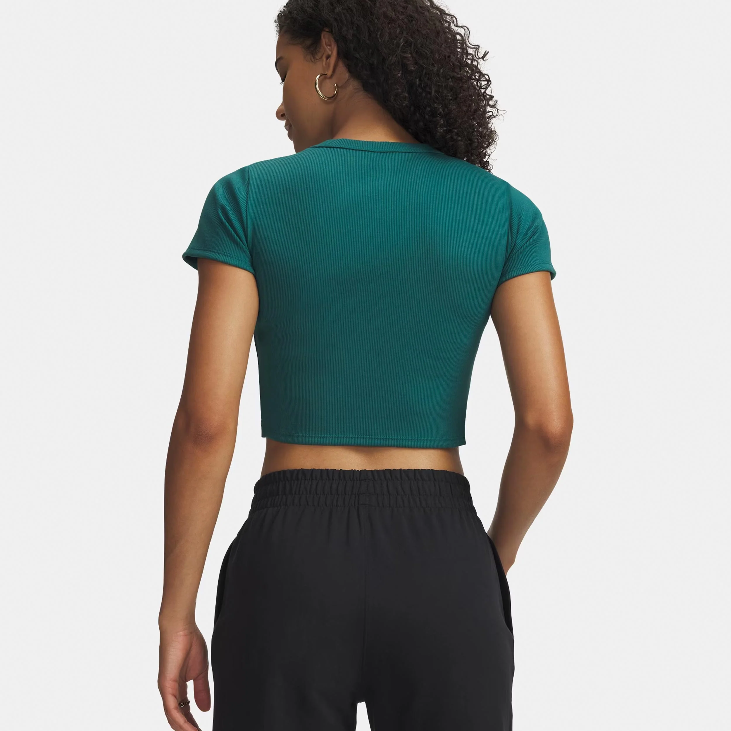 Rival Rib Baby T-Shirt Damen-grün, weiß - Image 2