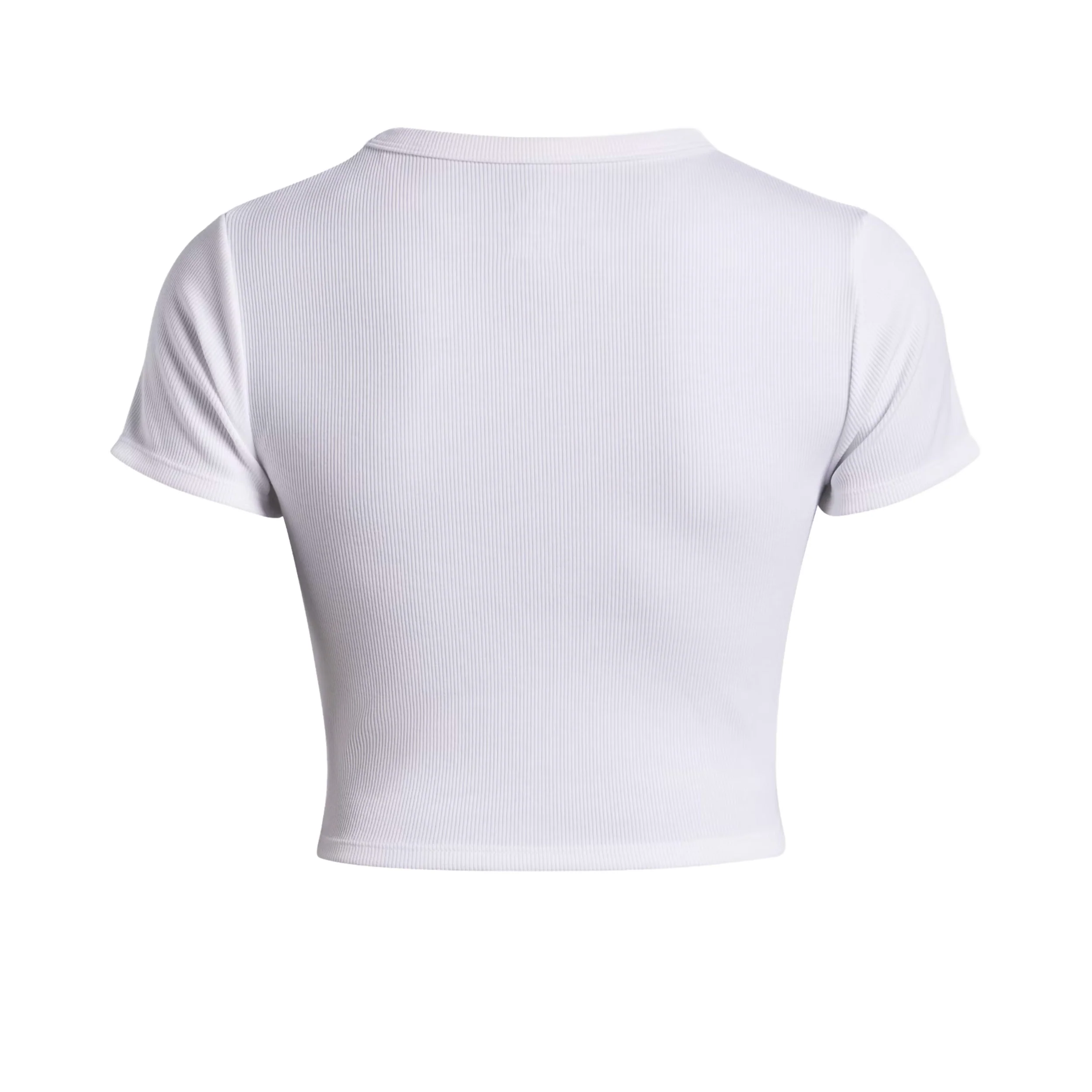 Rival Rib Baby T-Shirt Damen-Weiß - Image 2