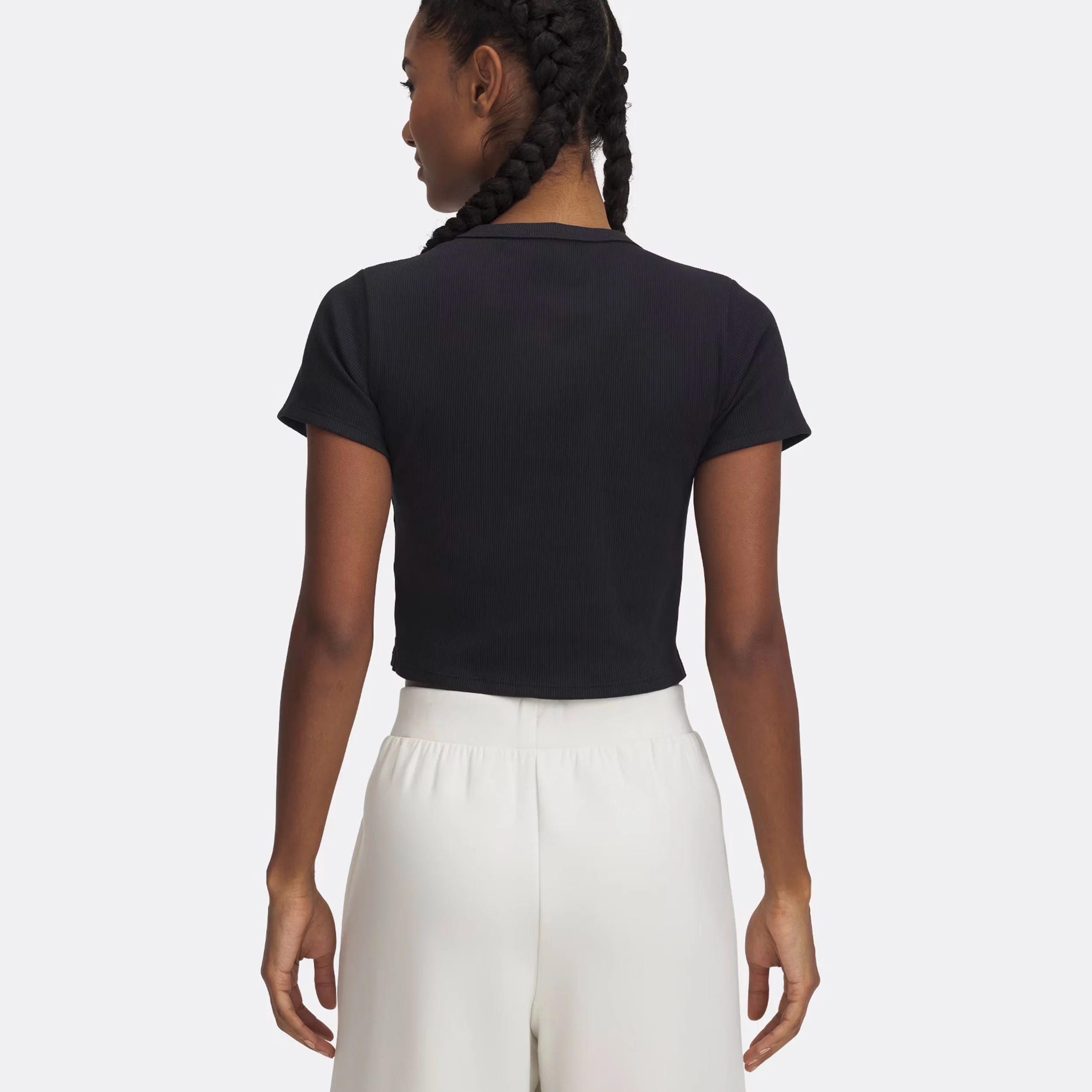 Rival Rib T-Shirt Damen-Schwarz - Image 2