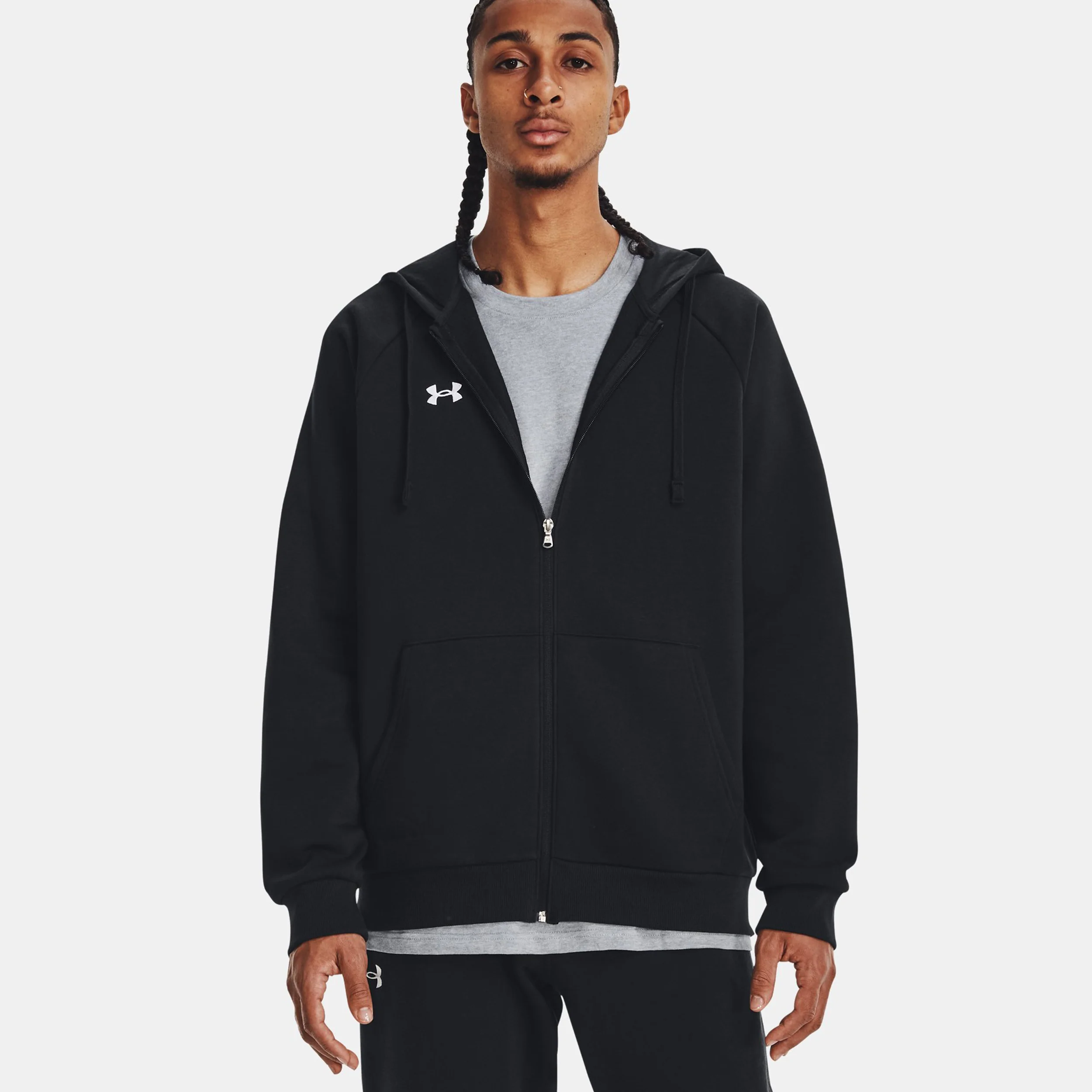 Rival Sweatjacke Herren-Schwarz - Image 3