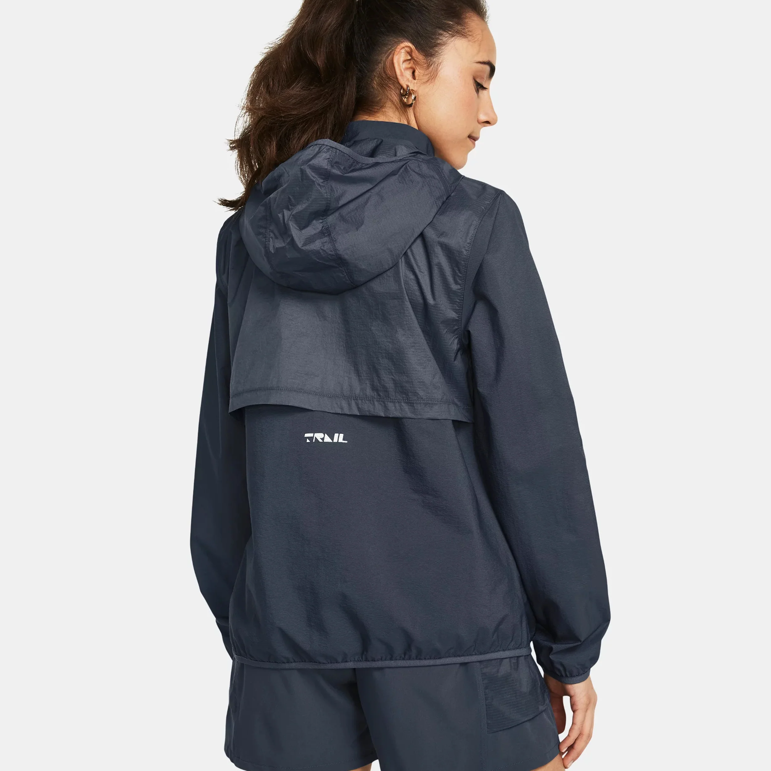 Run Trail Laufjacke Damen-Grau,Grün - Image 4