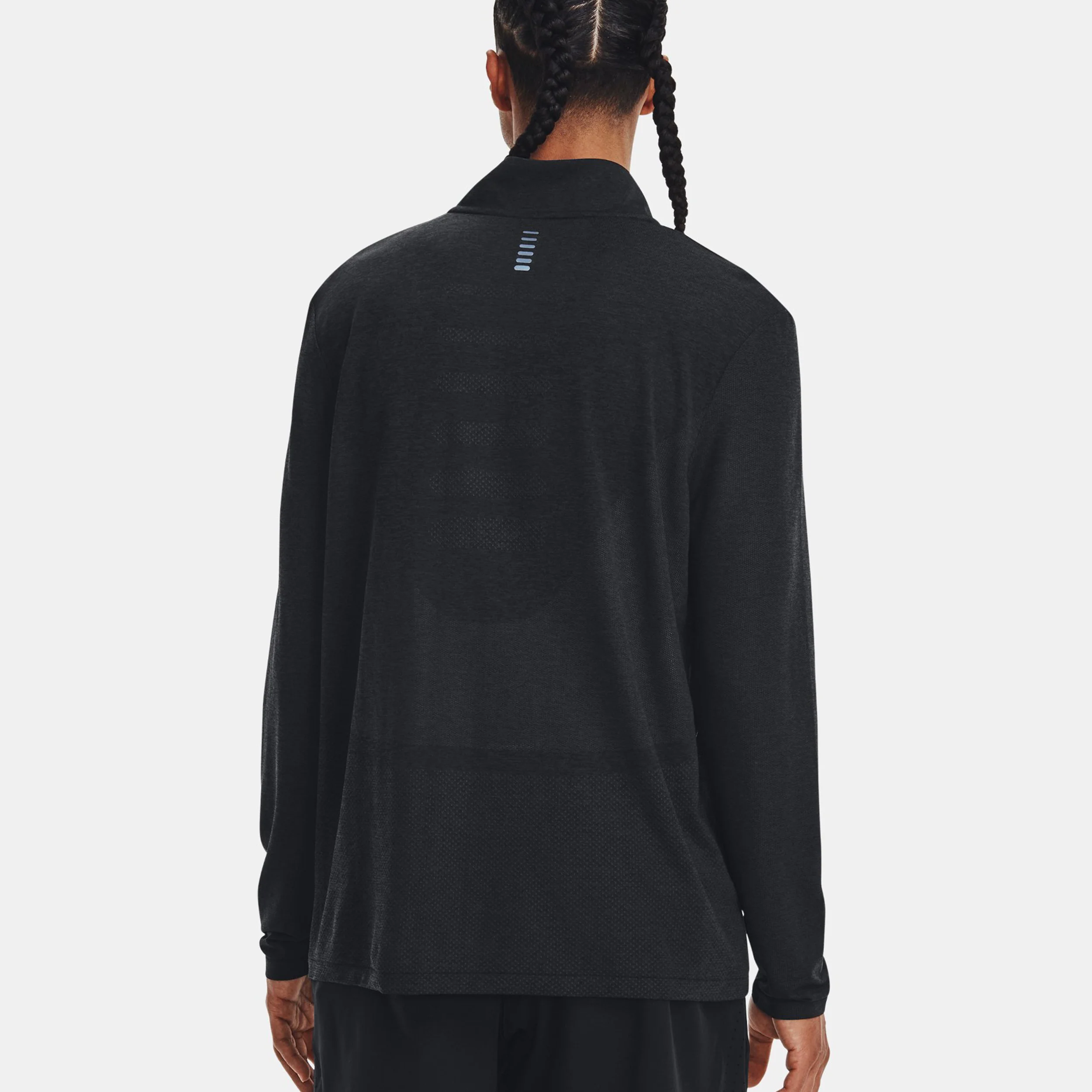Seamless Stride 1/4 Zip Longsleeve Herren-Schwarz - Image 4