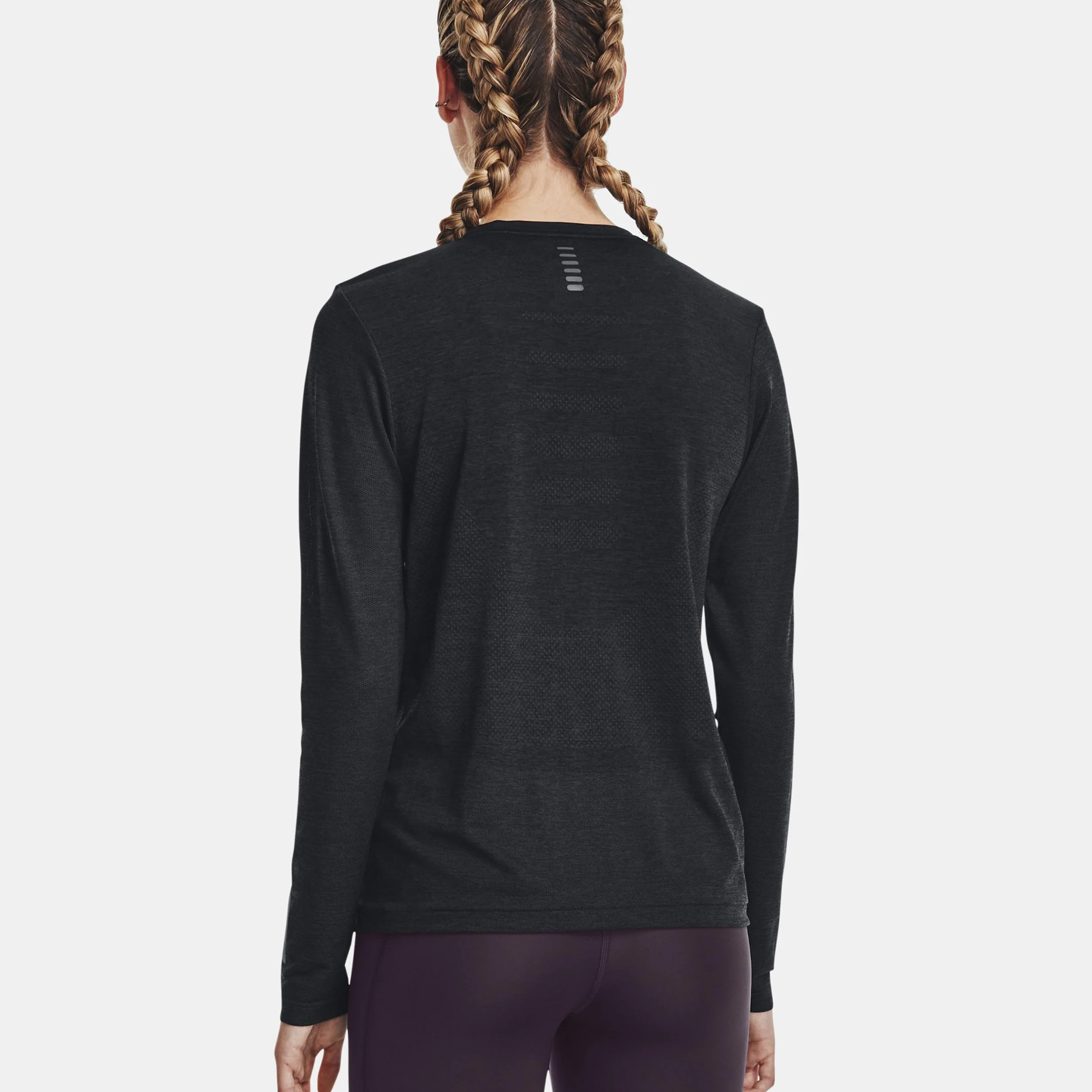 Seamless Stride Lauftop Damen-Schwarz - Image 4