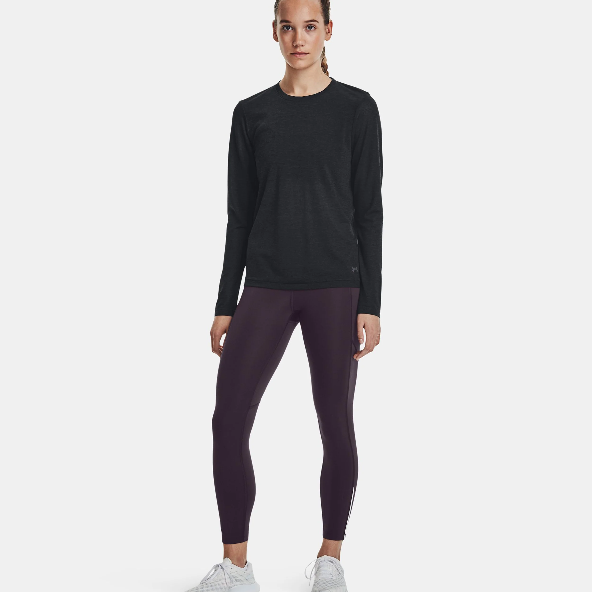 Seamless Stride Lauftop Damen-Schwarz - Image 6