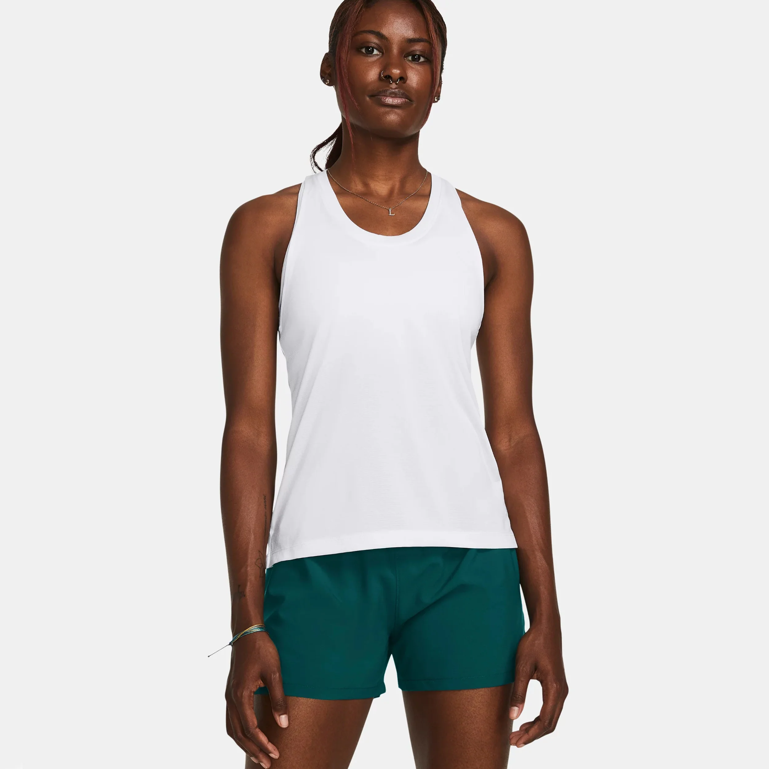 Streaker Singlet Lauftop Damen-Weiß - Image 3