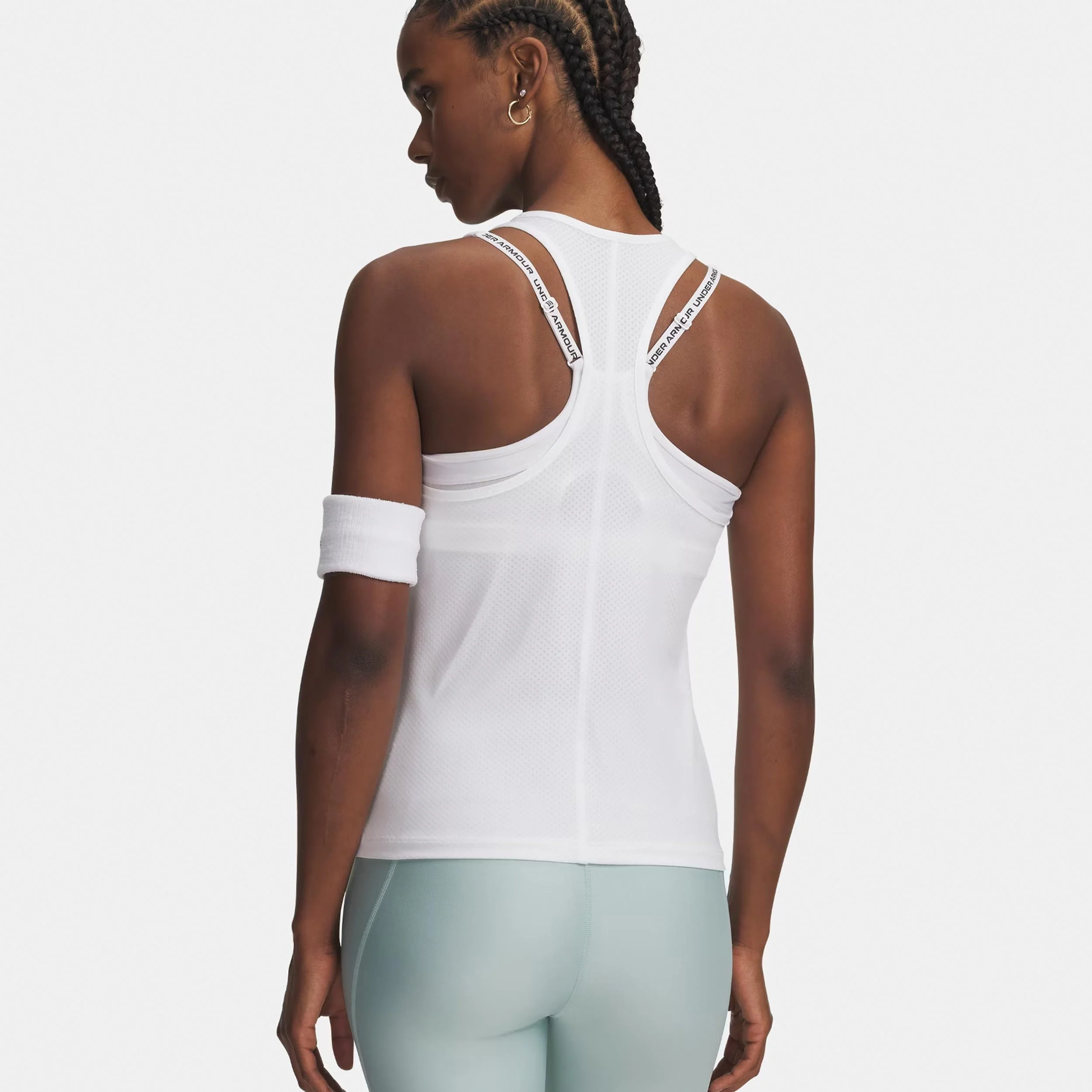Tech Mesh Racer Tank-Top Damen-weiß, schwarz - Image 2