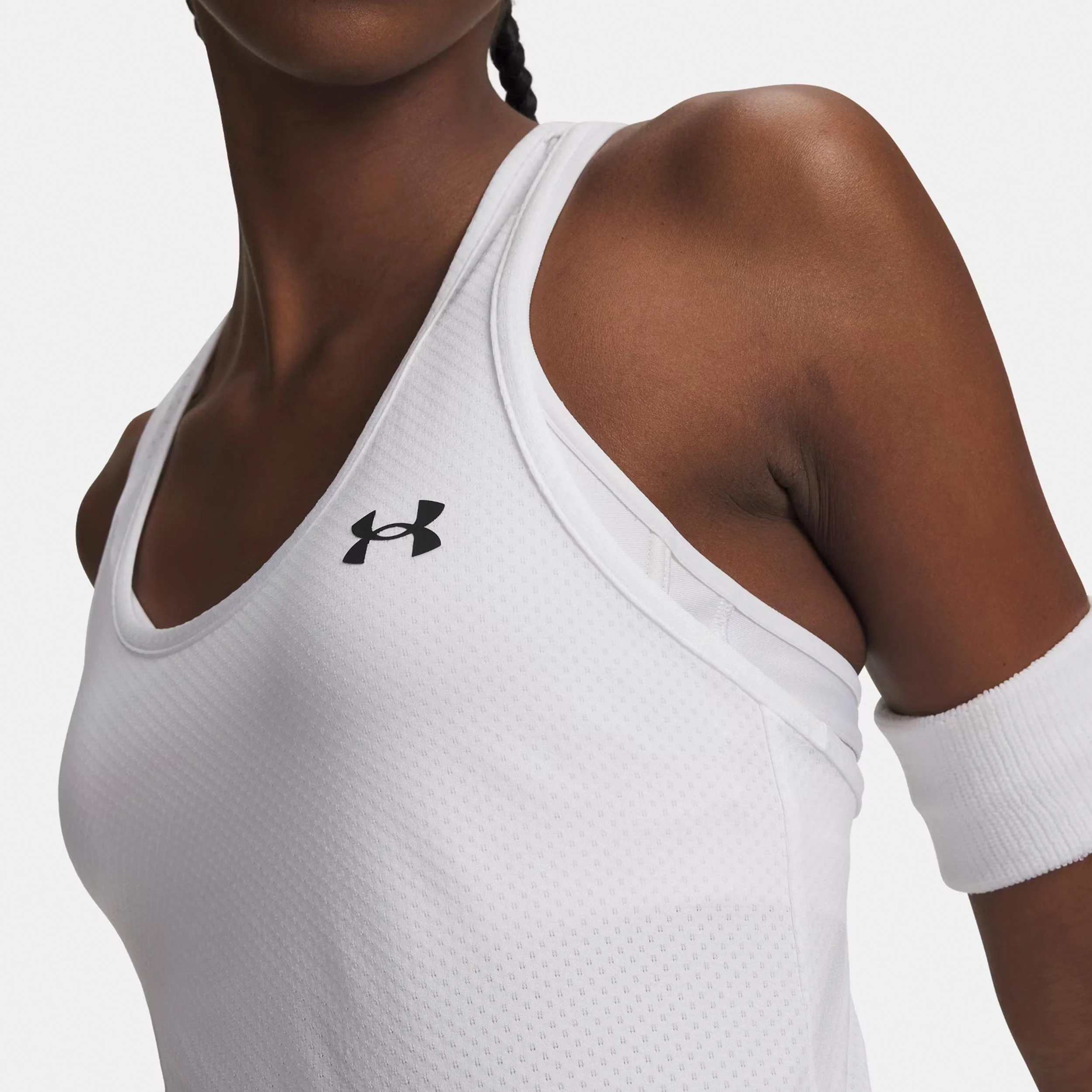 Tech Mesh Racer Tank-Top Damen-weiß, schwarz - Image 3