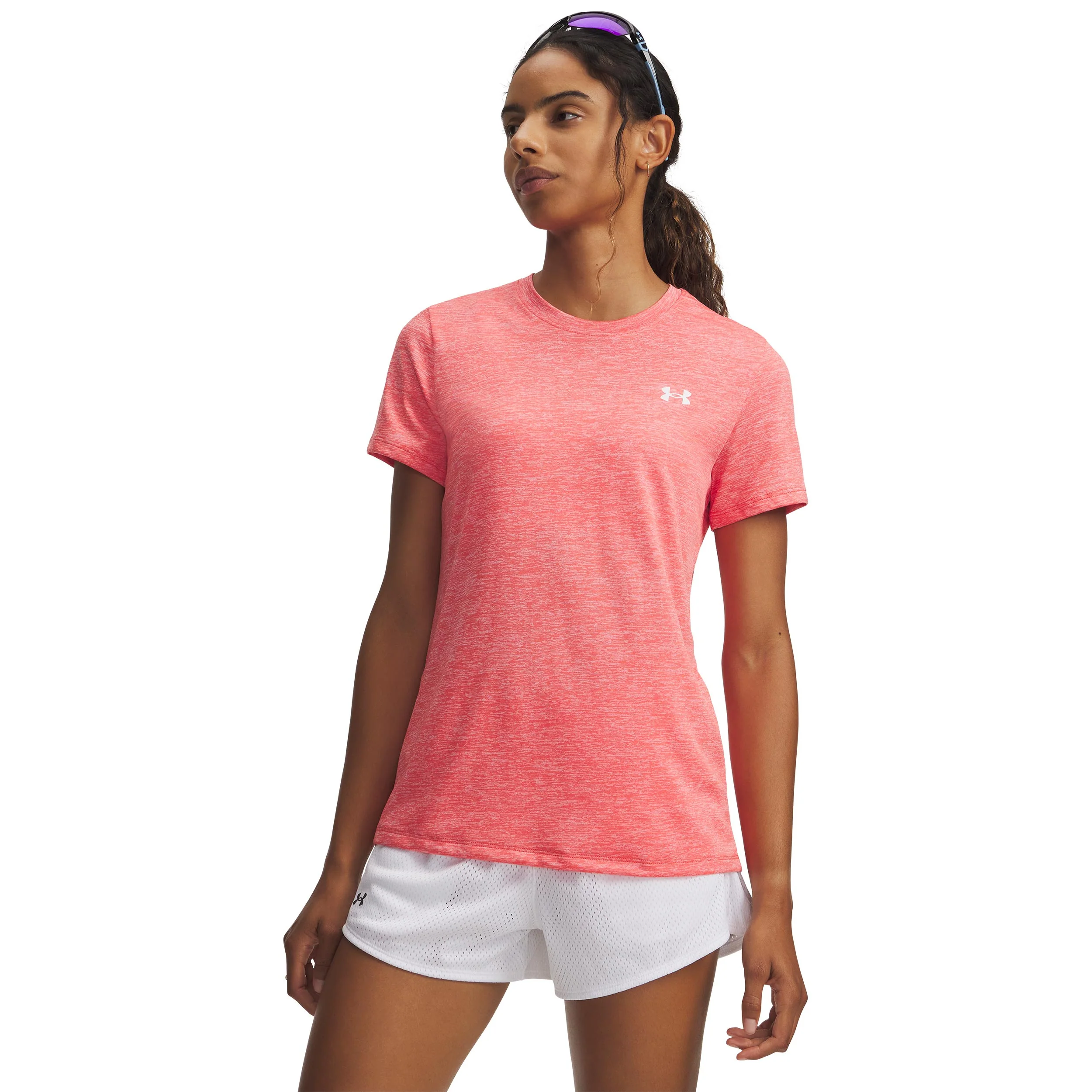 Tech Twist T-Shirt Damen-rot, weiß