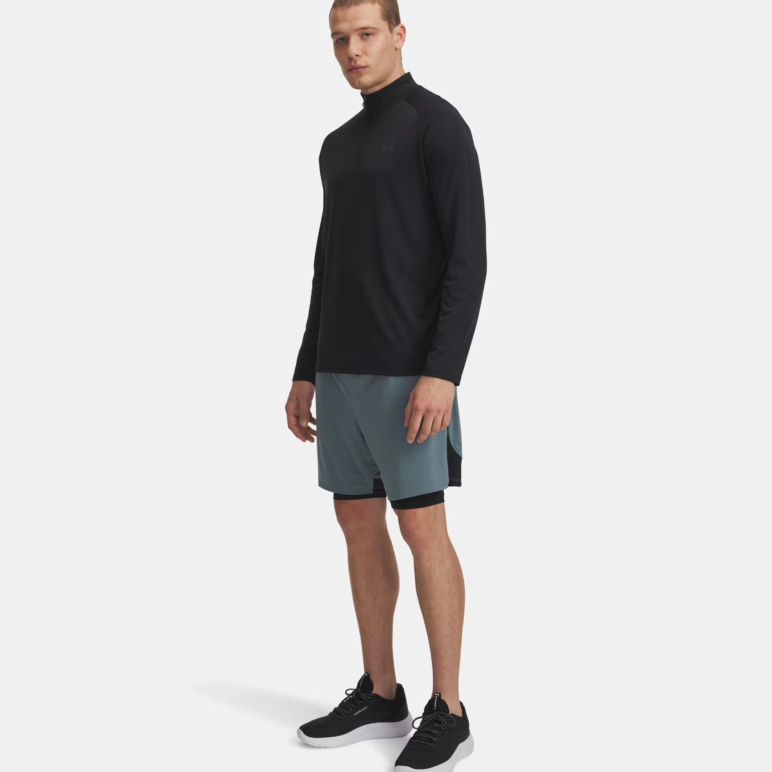 Tech Vent 2in1 Shorts Herren-blaugrau - Image 3