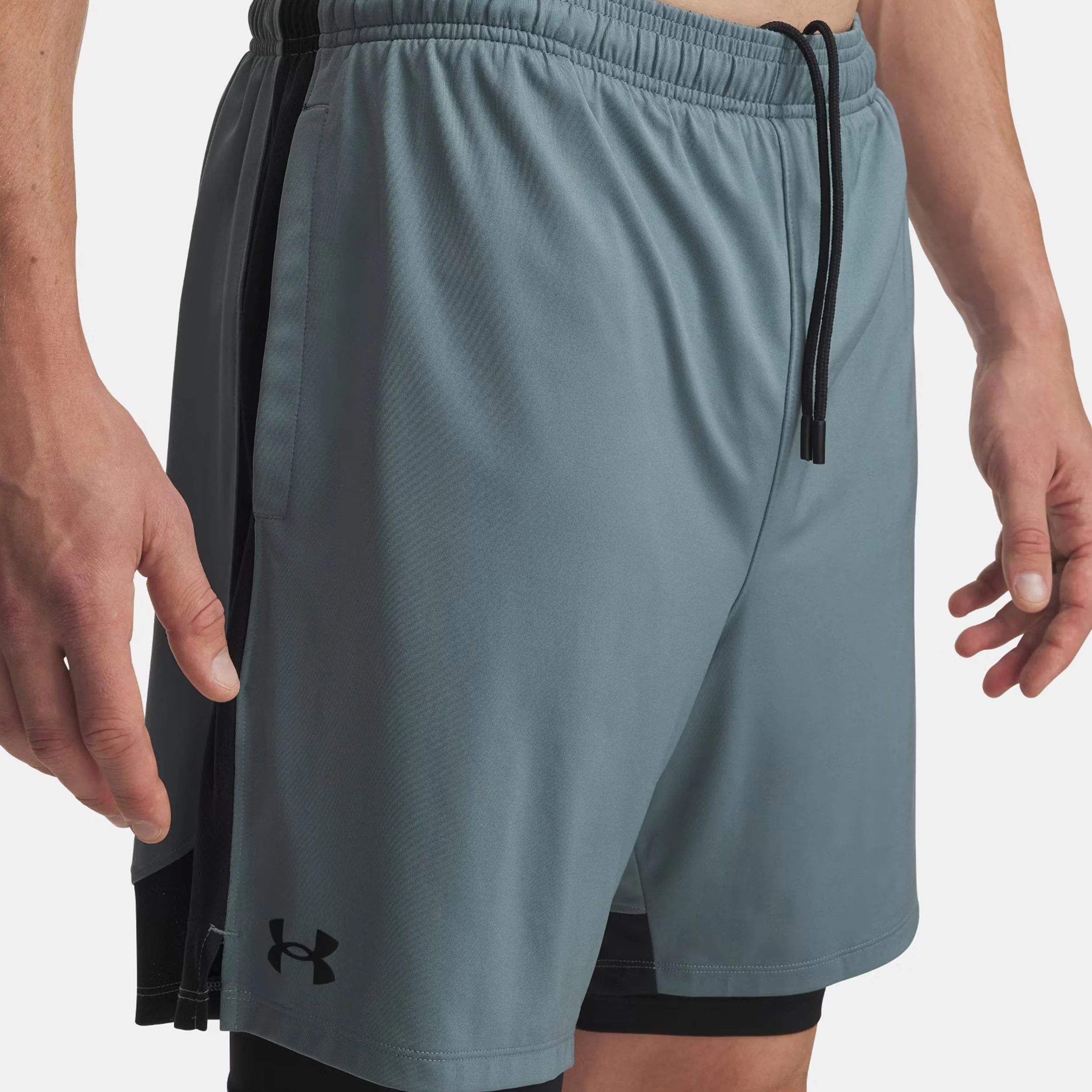 Tech Vent 2in1 Shorts Herren-blaugrau - Image 4