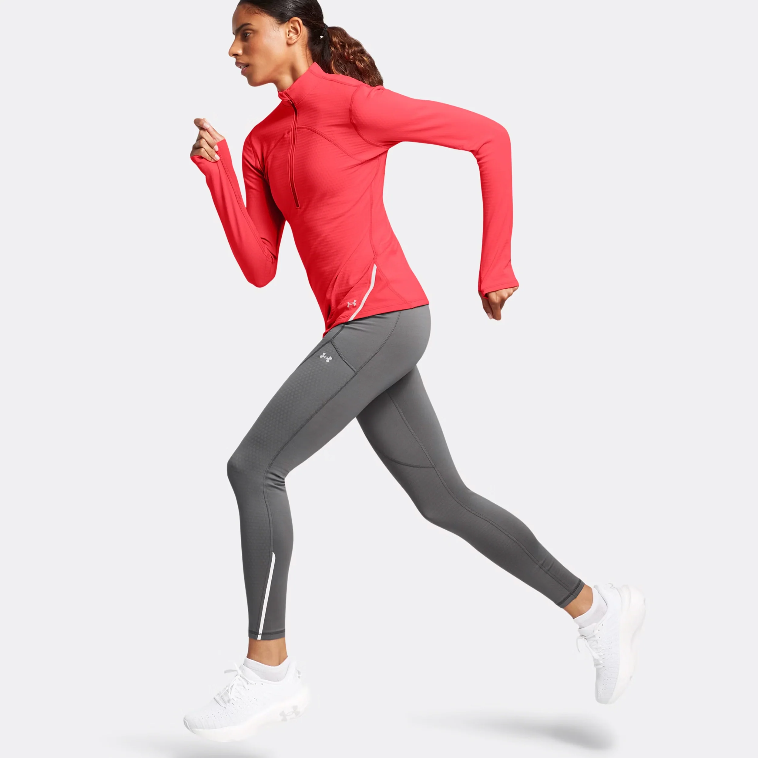 Vanish CW 1/2 Zip Longsleeve Damen-Rot - Image 5