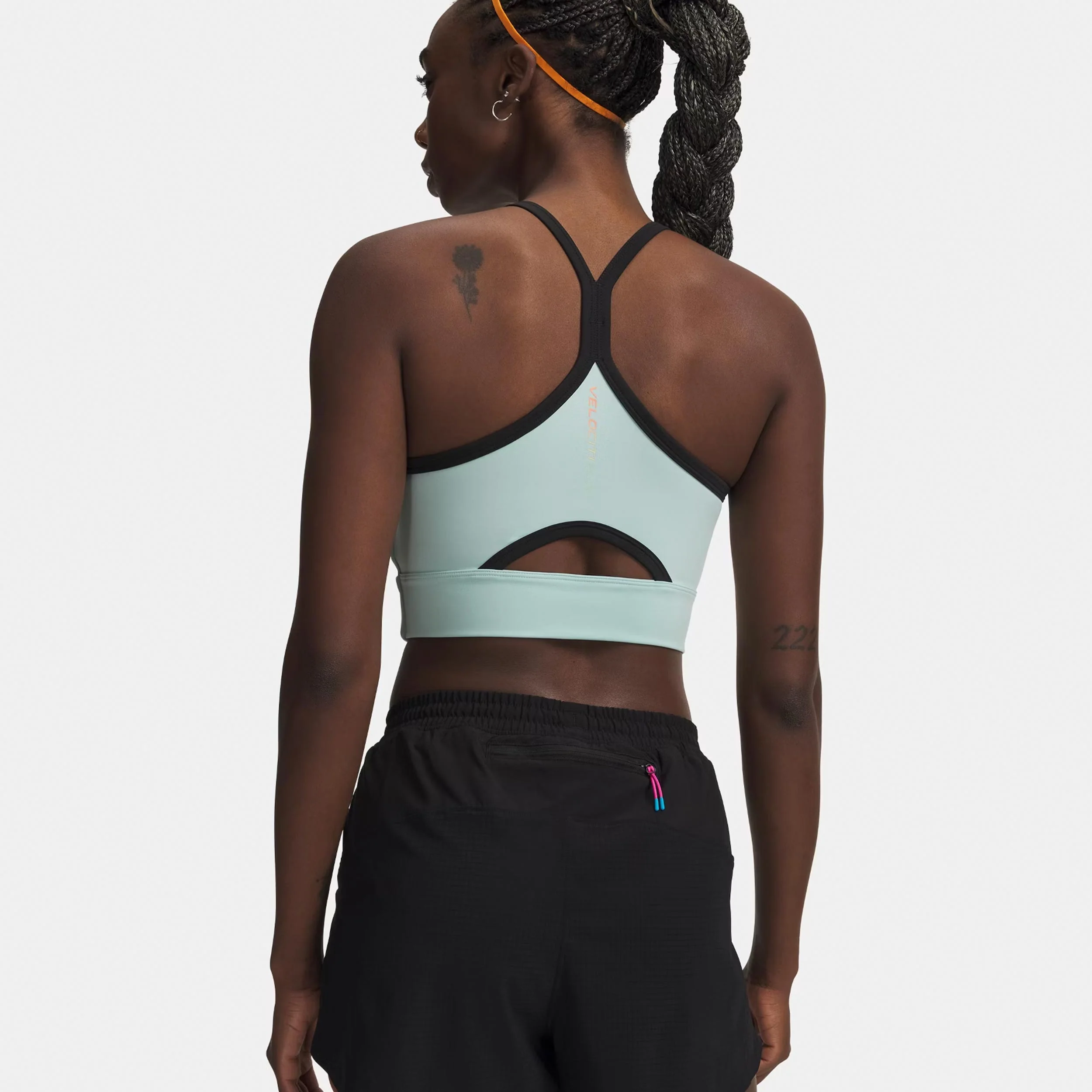 Velociti Elite Crop  Laufshirt Damen-mint, koralle - Image 2