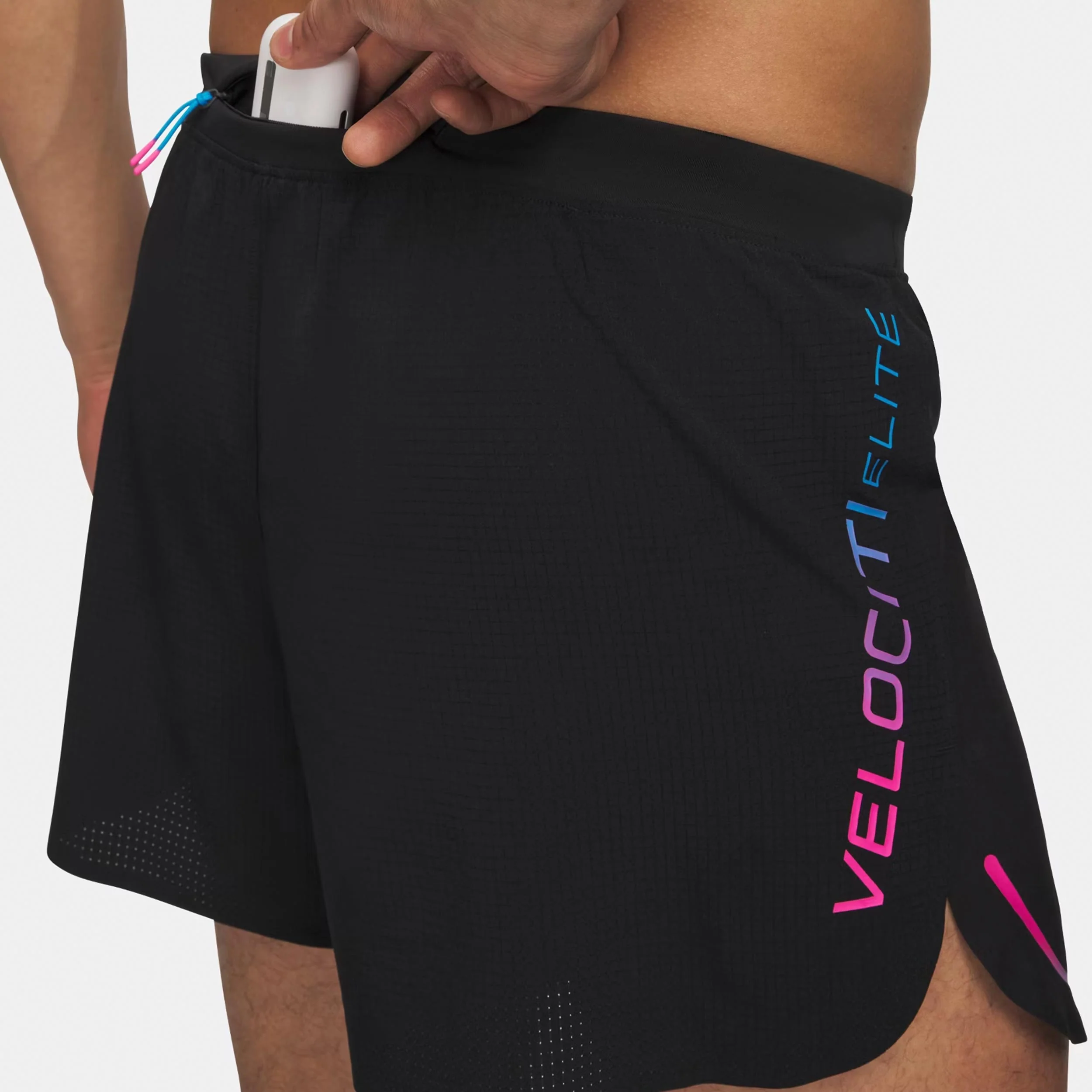 Velociti Elite  Laufshorts Herren-schwarz, pink - Image 4