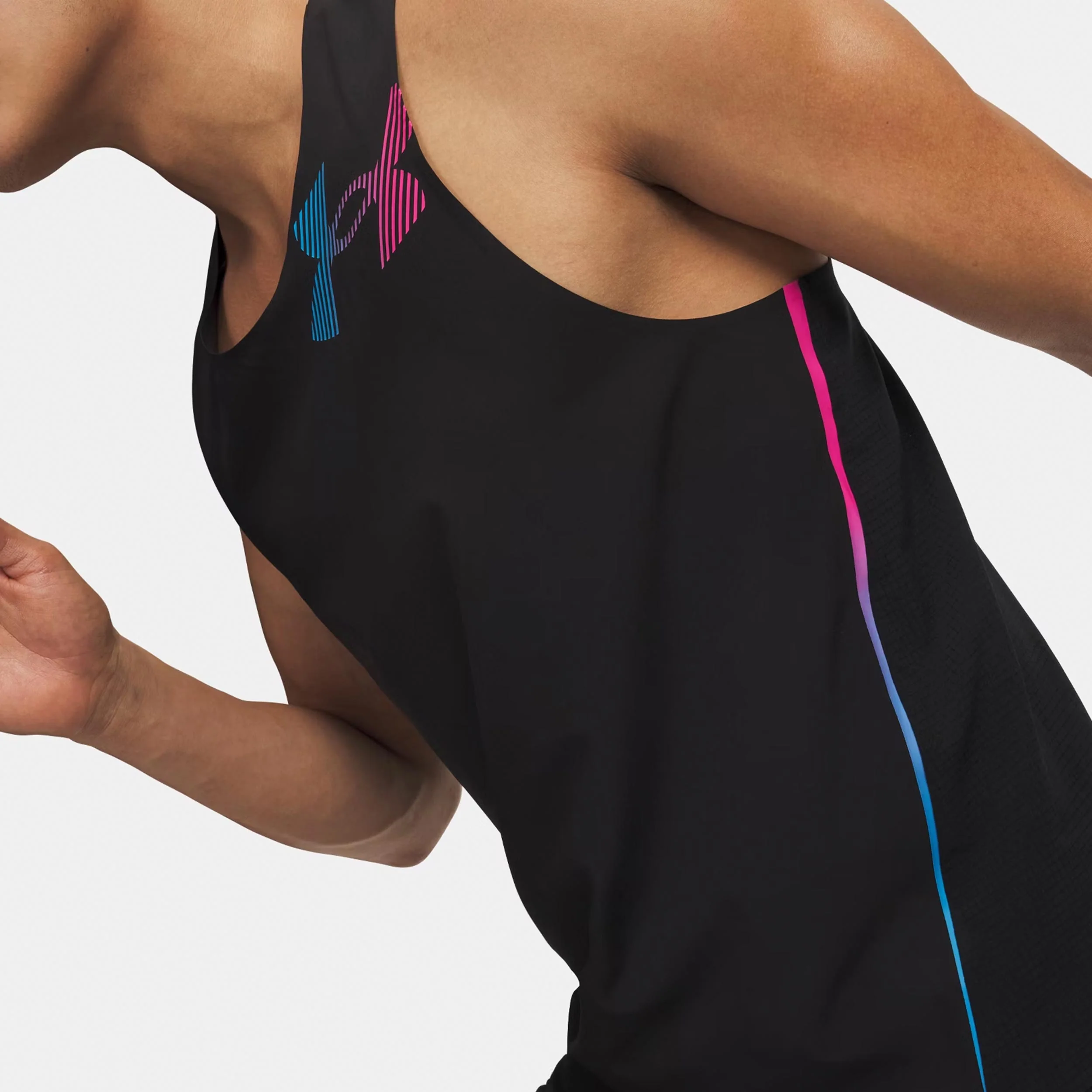 Velociti Elite Singlet Laufshirt Herren-schwarz, pink - Image 3