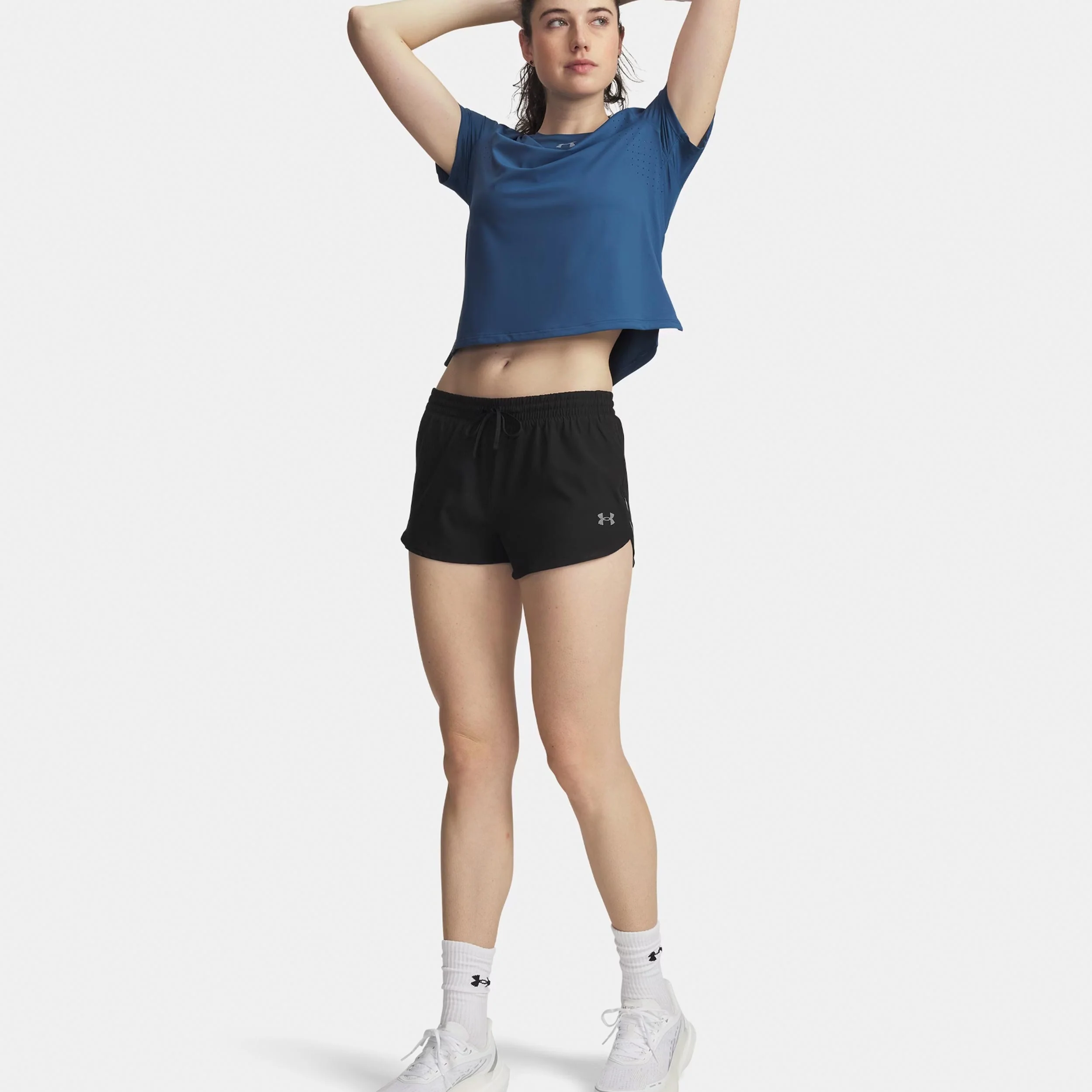 Velociti Pro 3in  Laufshorts Damen - schwarz, silber - Image 3