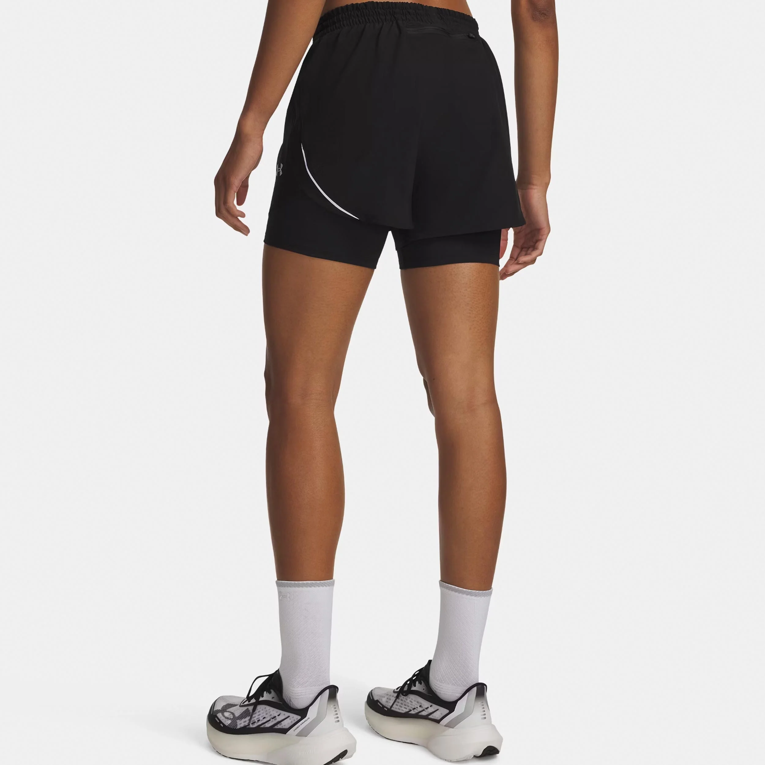 Velociti Pro 6in 2n1 Laufshorts Damen-schwarz, silber - Image 2