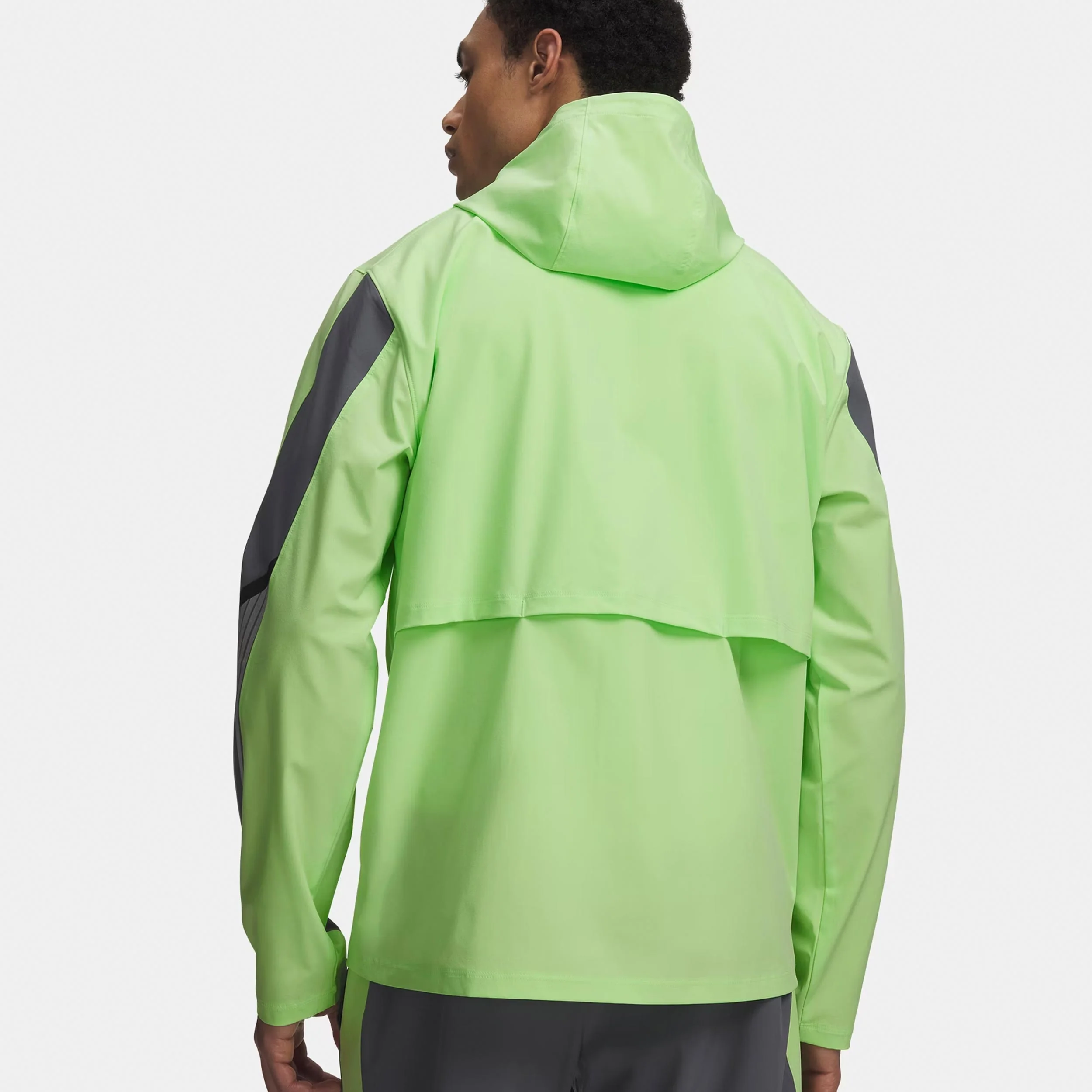 Velociti Storm Hooded  Laufjacke Herren-neongrün, dunkelgrau - Image 2