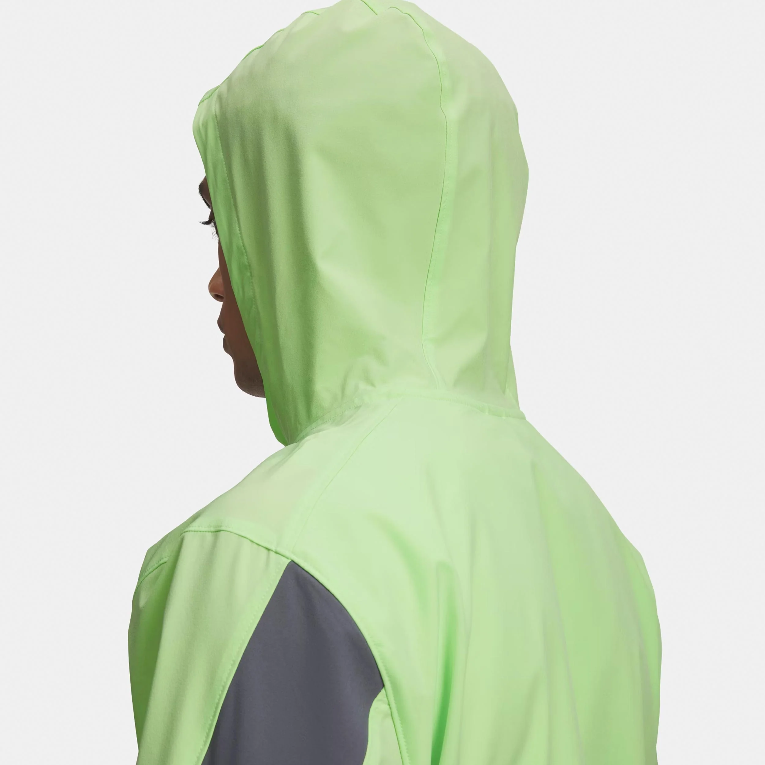 Velociti Storm Hooded  Laufjacke Herren-neongrün, dunkelgrau - Image 3