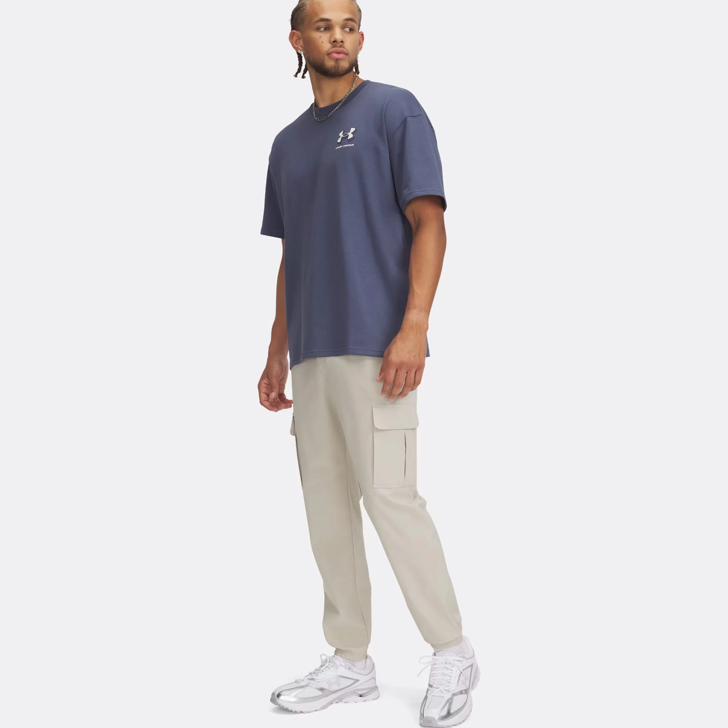 Vibe Woven Cargo Trainingshose Herren-Creme - Image 4