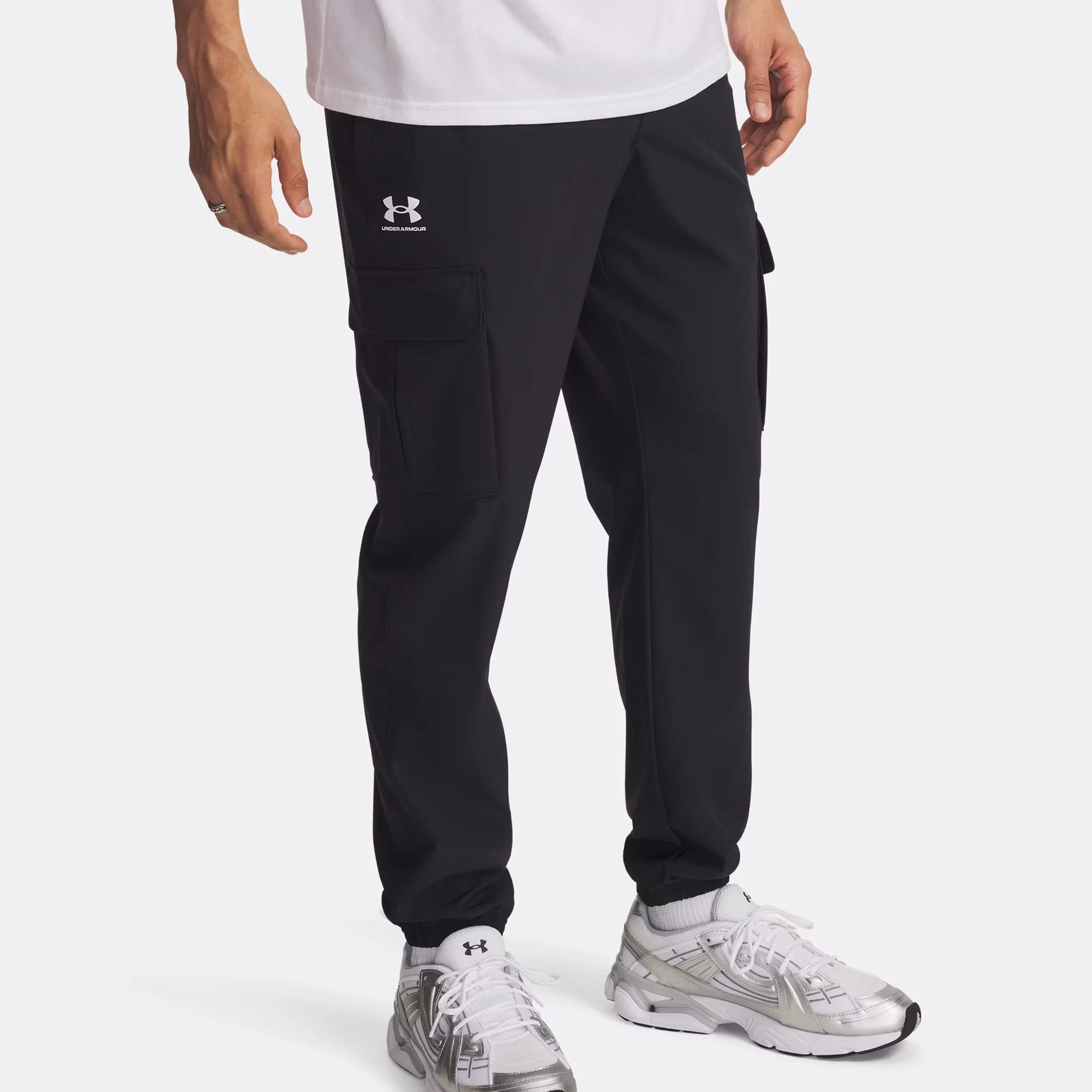 Vibe Woven Cargo Trainingshose Herren-Schwarz - Image 3