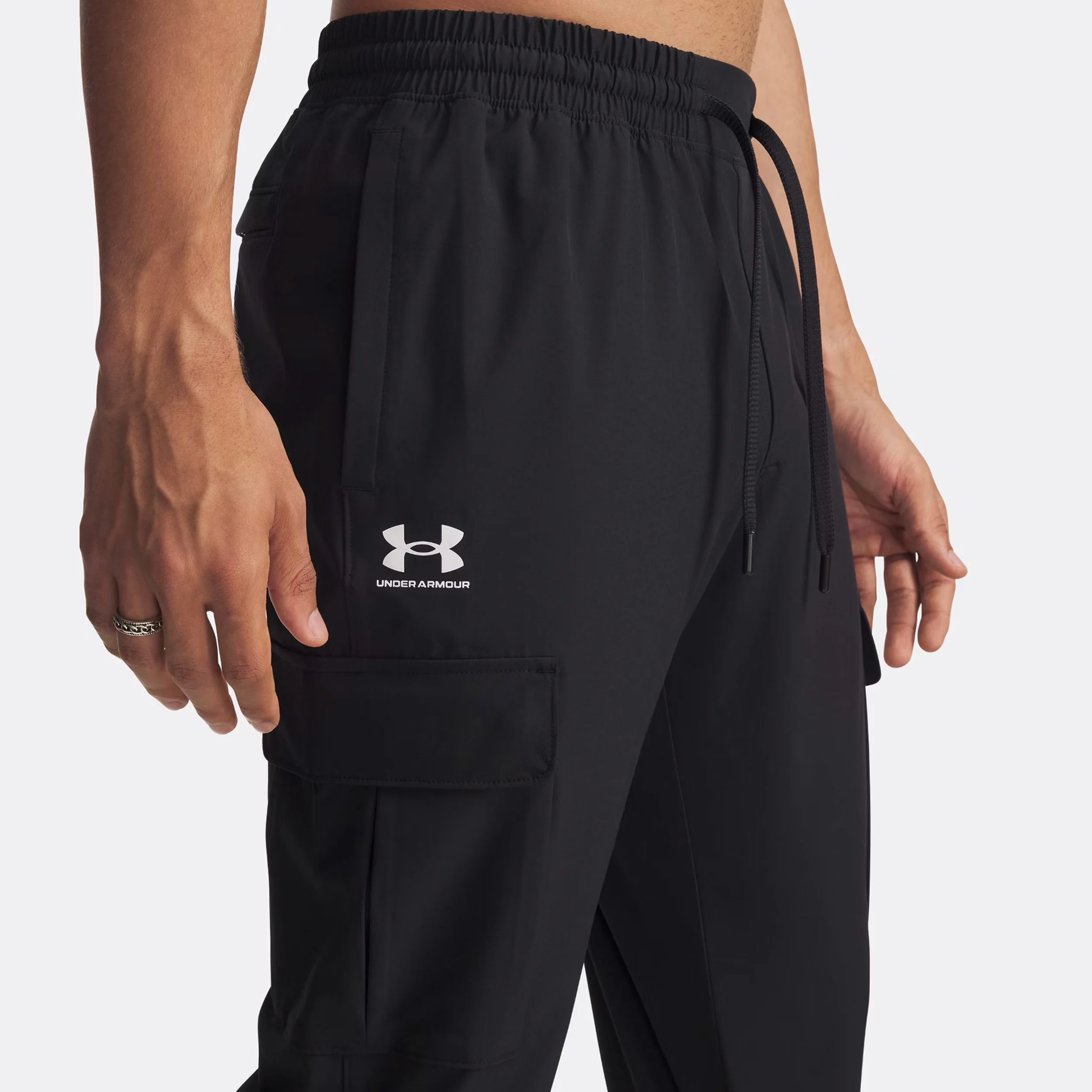 Vibe Woven Cargo Trainingshose Herren-Schwarz - Image 6